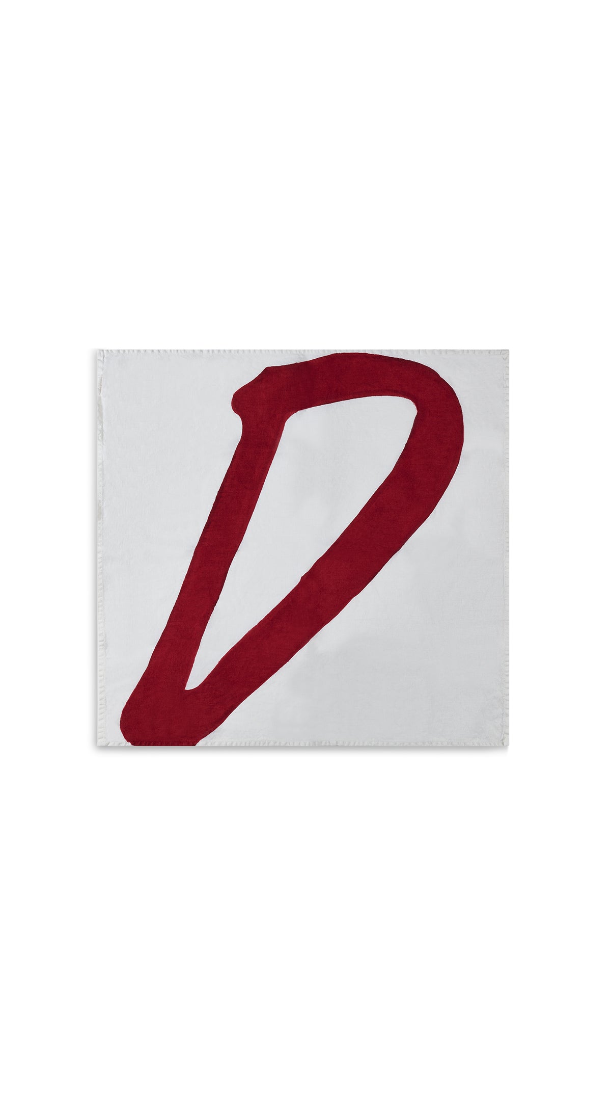 Alphabet Napkin 'D' in Claret Red, 50x50cm