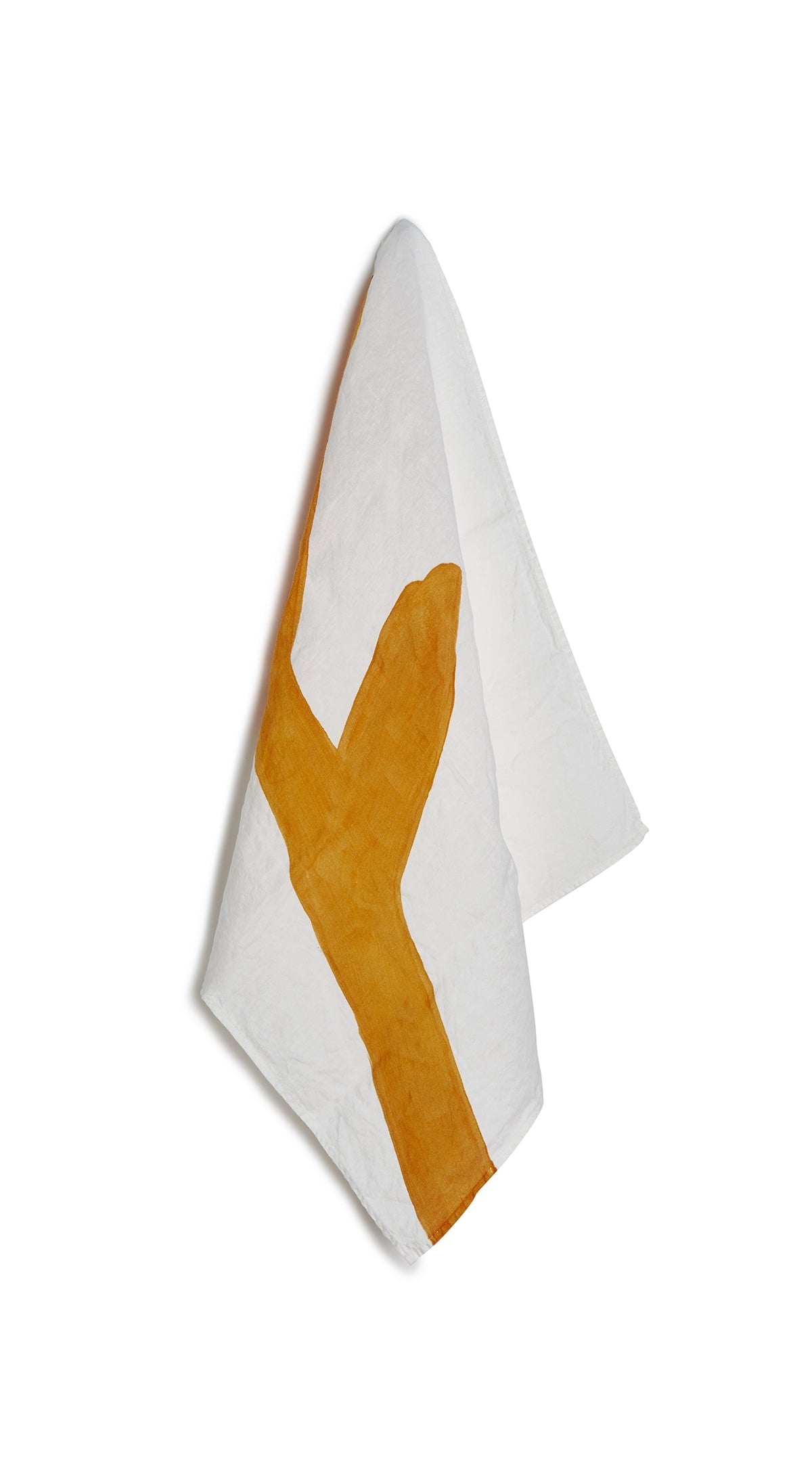 Alphabet Napkin 'F' in Mustard Yellow, 50x50cm