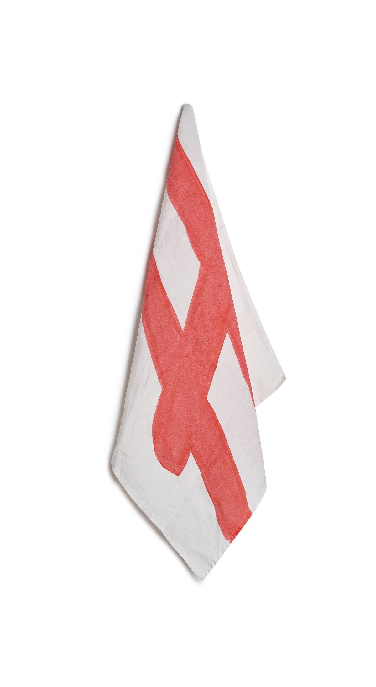 Alphabet Napkin 'H' in Coral Orange, 50x50cm