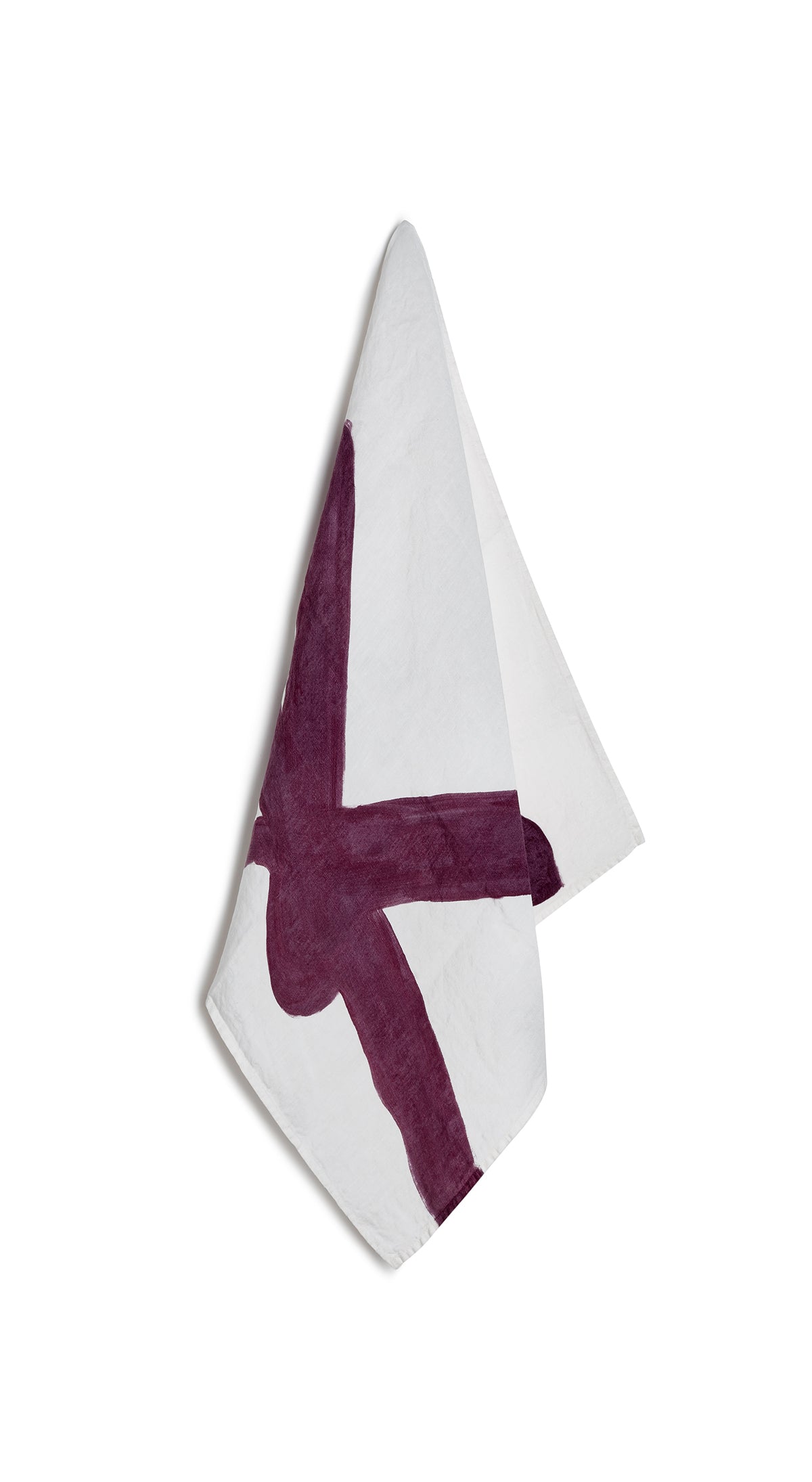Alphabet Napkin 'K' in Grape Purple, 50x50cm