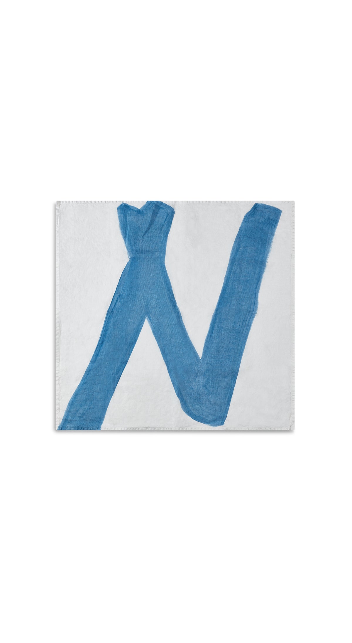 Alphabet Napkin 'N' in Sky Blue, 50x50cm