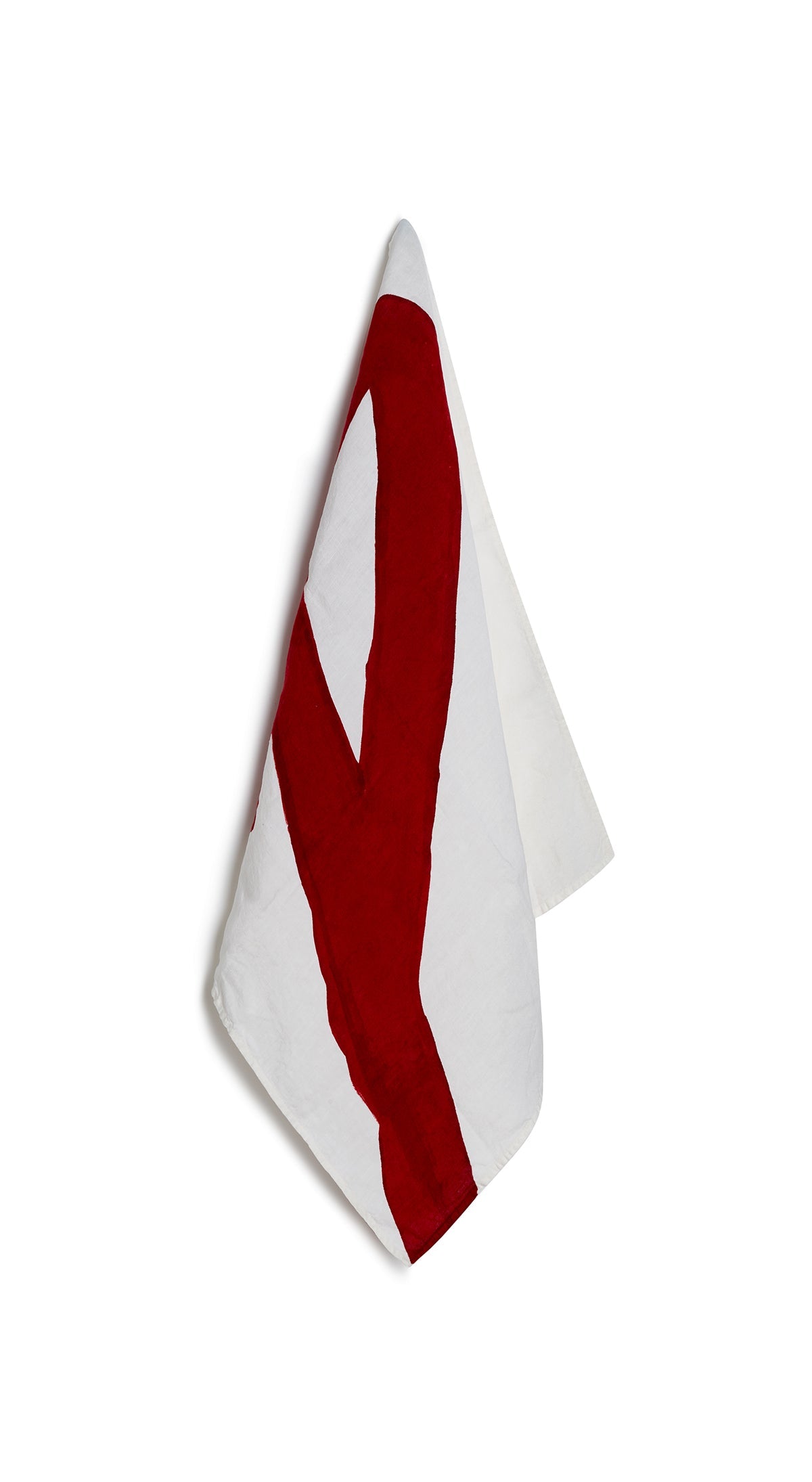 Alphabet Napkin 'P' in Claret Red, 50x50cm