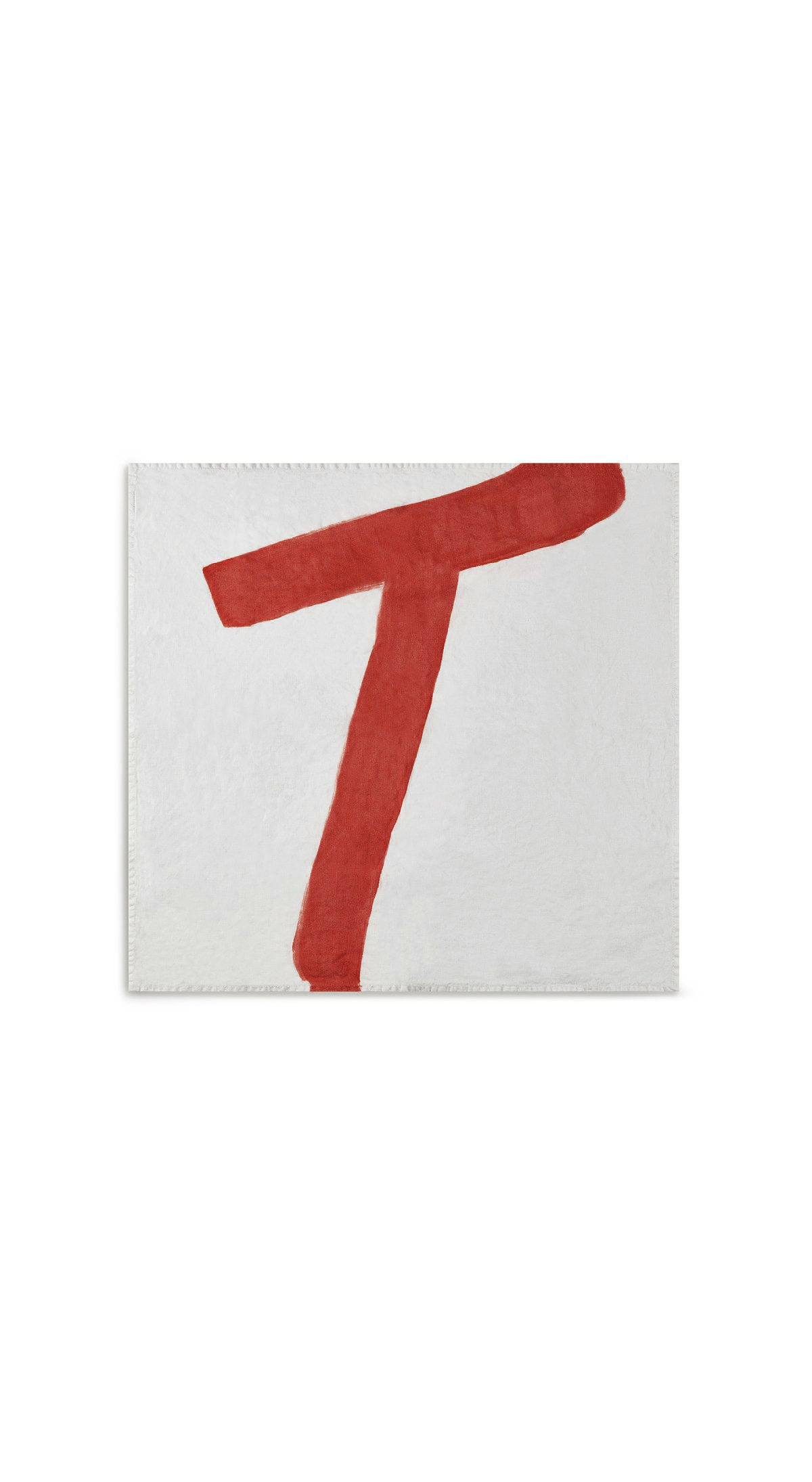 Alphabet Napkin 'T' in Coral Orange, 50x50cm