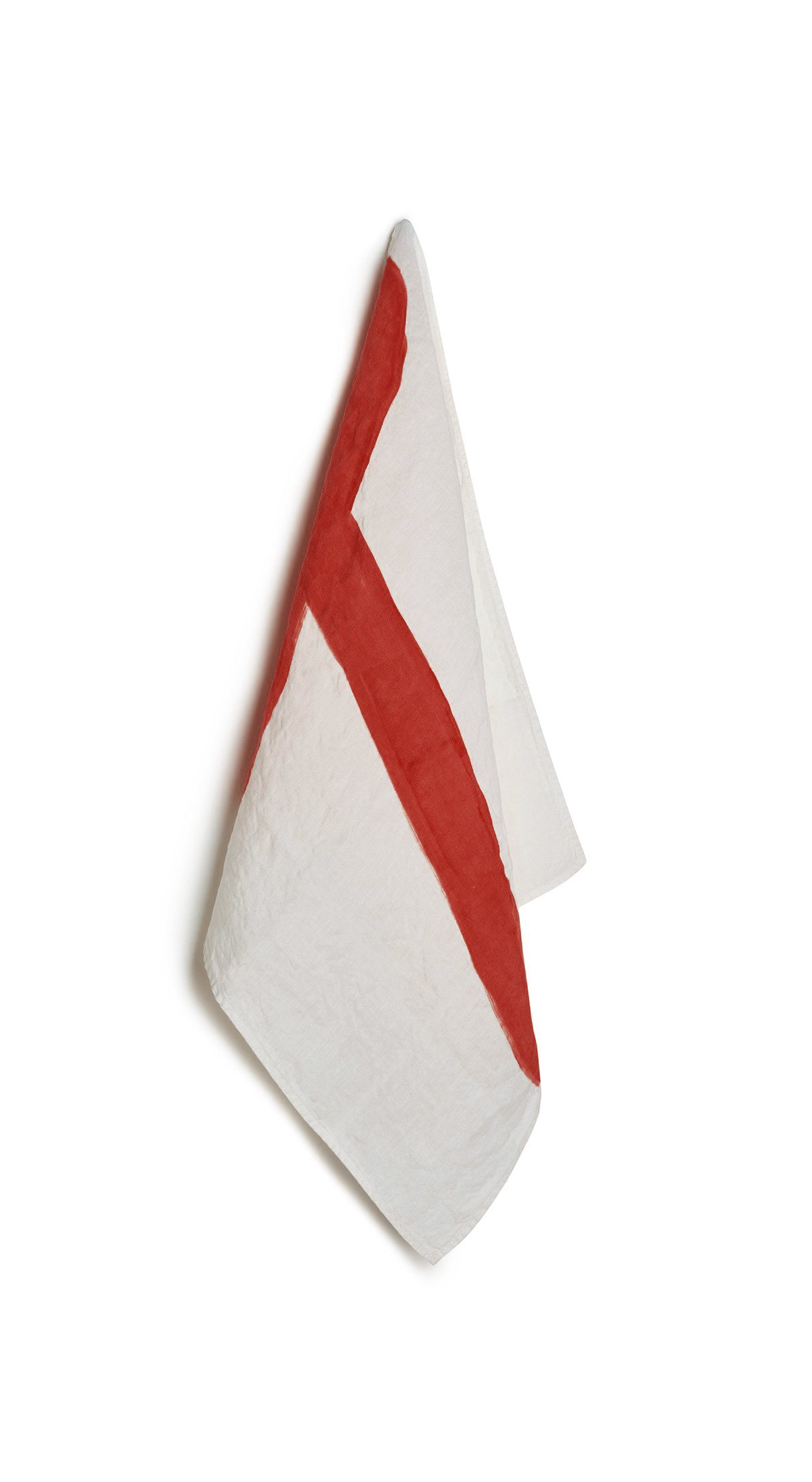 Alphabet Napkin 'T' in Coral Orange, 50x50cm