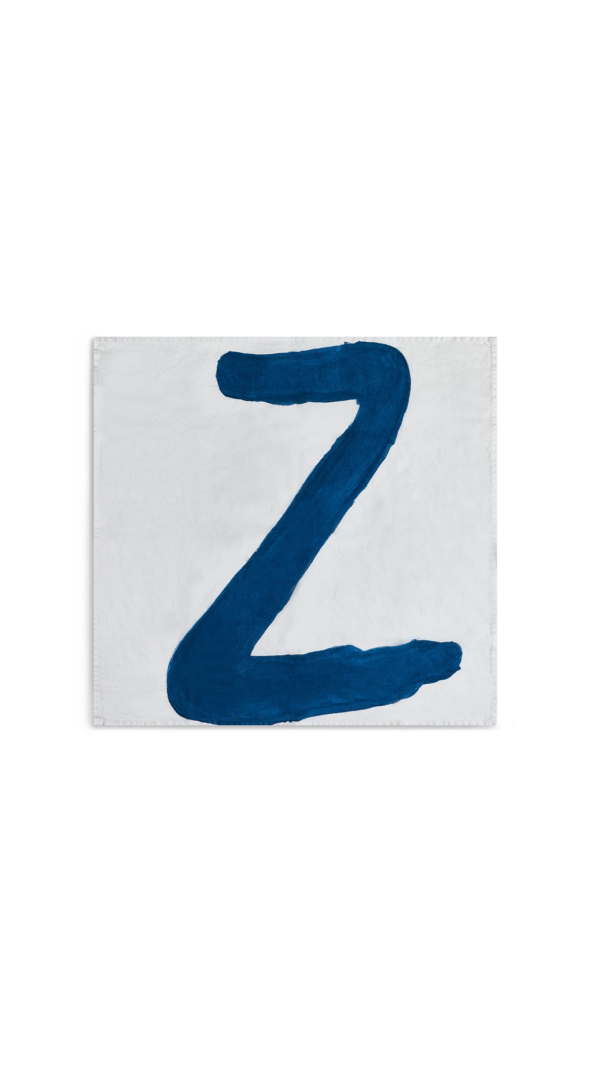 Alphabet Napkin 'Z' in Midnight Blue, 50x50cm