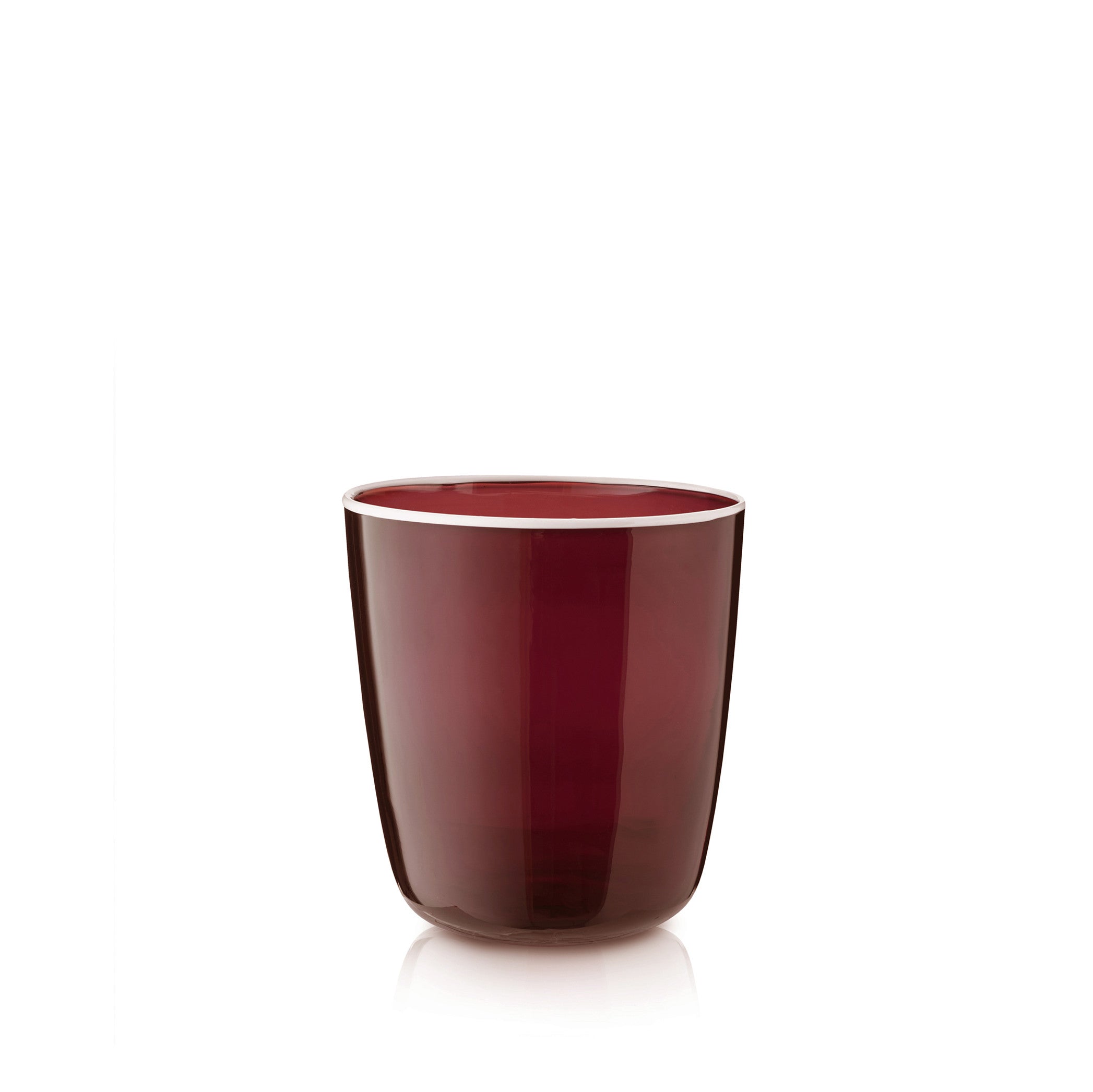 Handblown Bumba Glass Tumbler in Claret Red, 30cl