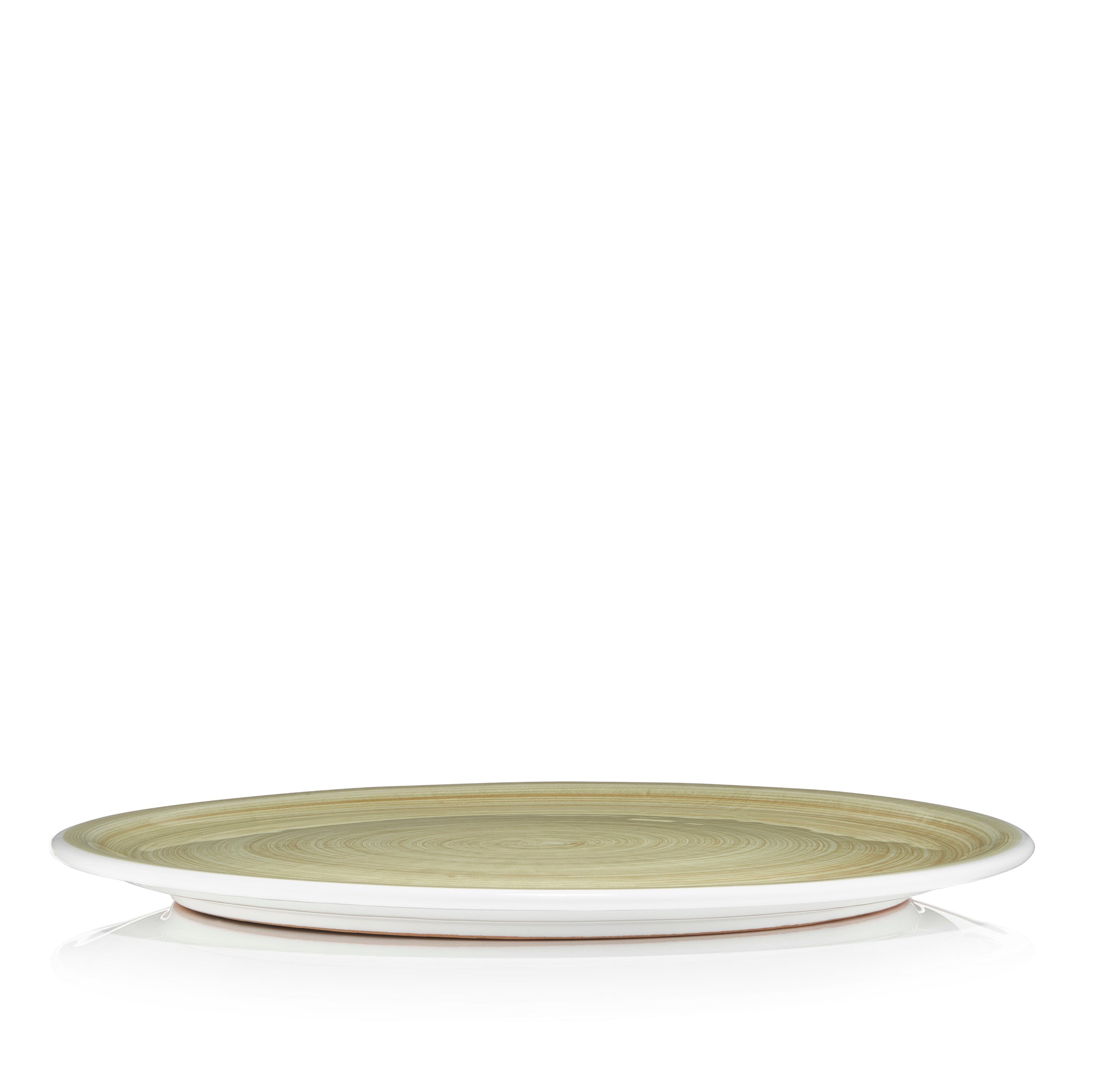 S&B 'Brushed' Ceramic Dinner Plate in Season Green, 30cm