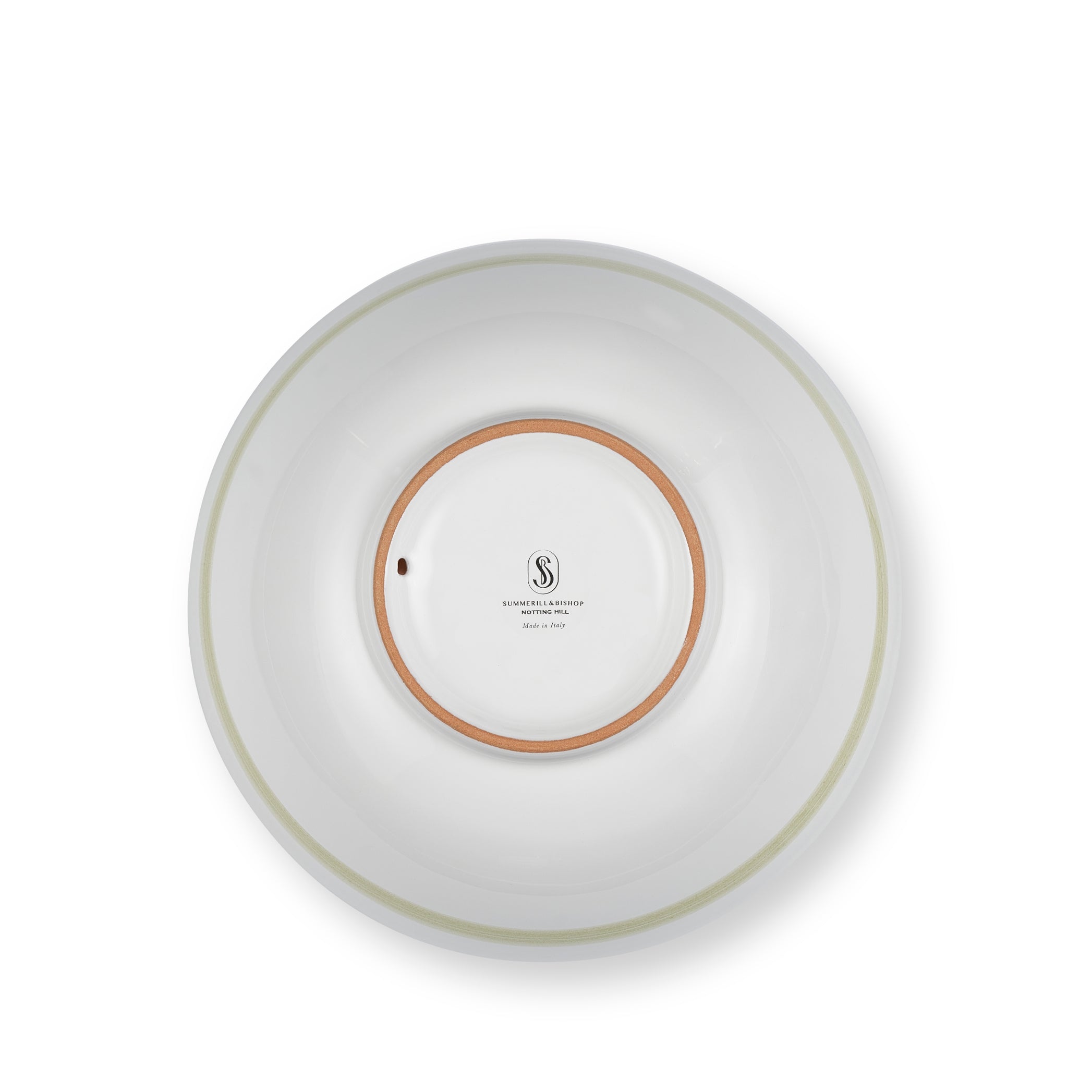 S&B 'Brushed' Ceramic Serving Bowl in Season Green, 30cm