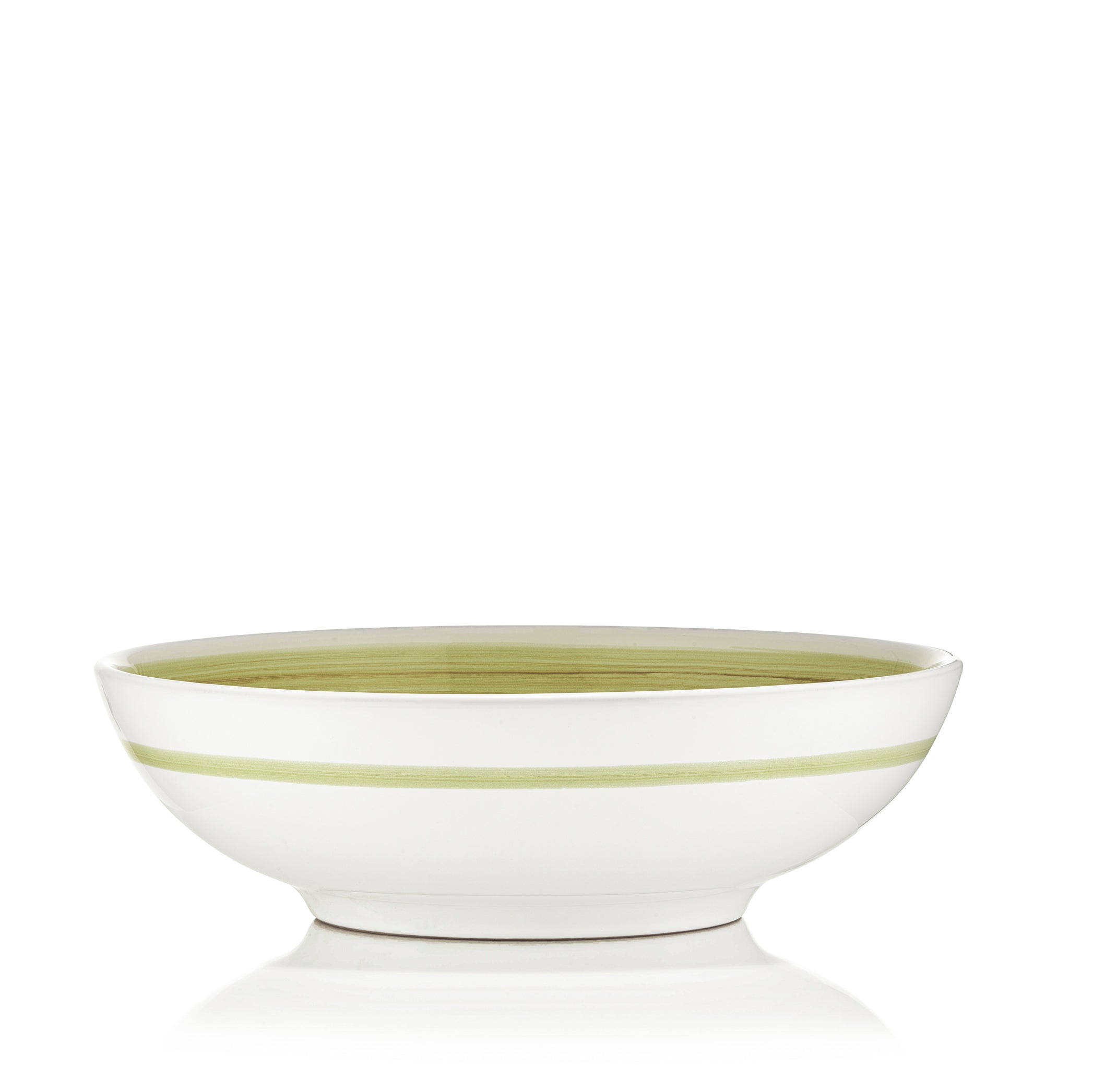 S&B 'Brushed' Ceramic Serving Bowl in Season Green, 30cm