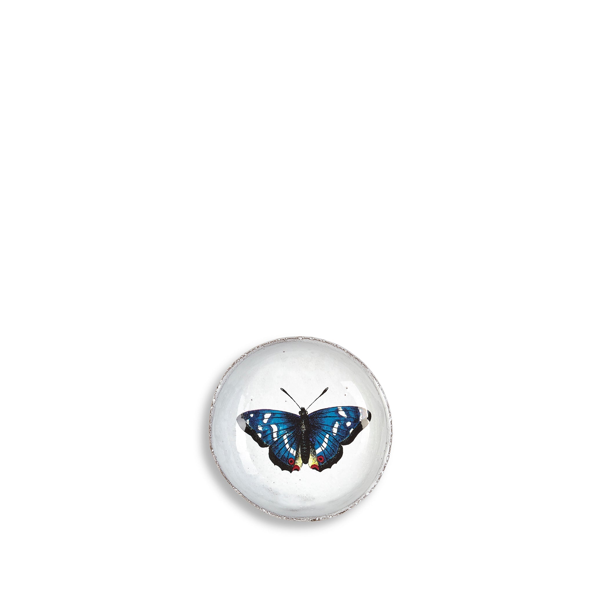 Blue Butterfly Small Dish by Astier de Villatte, 9.2 cm