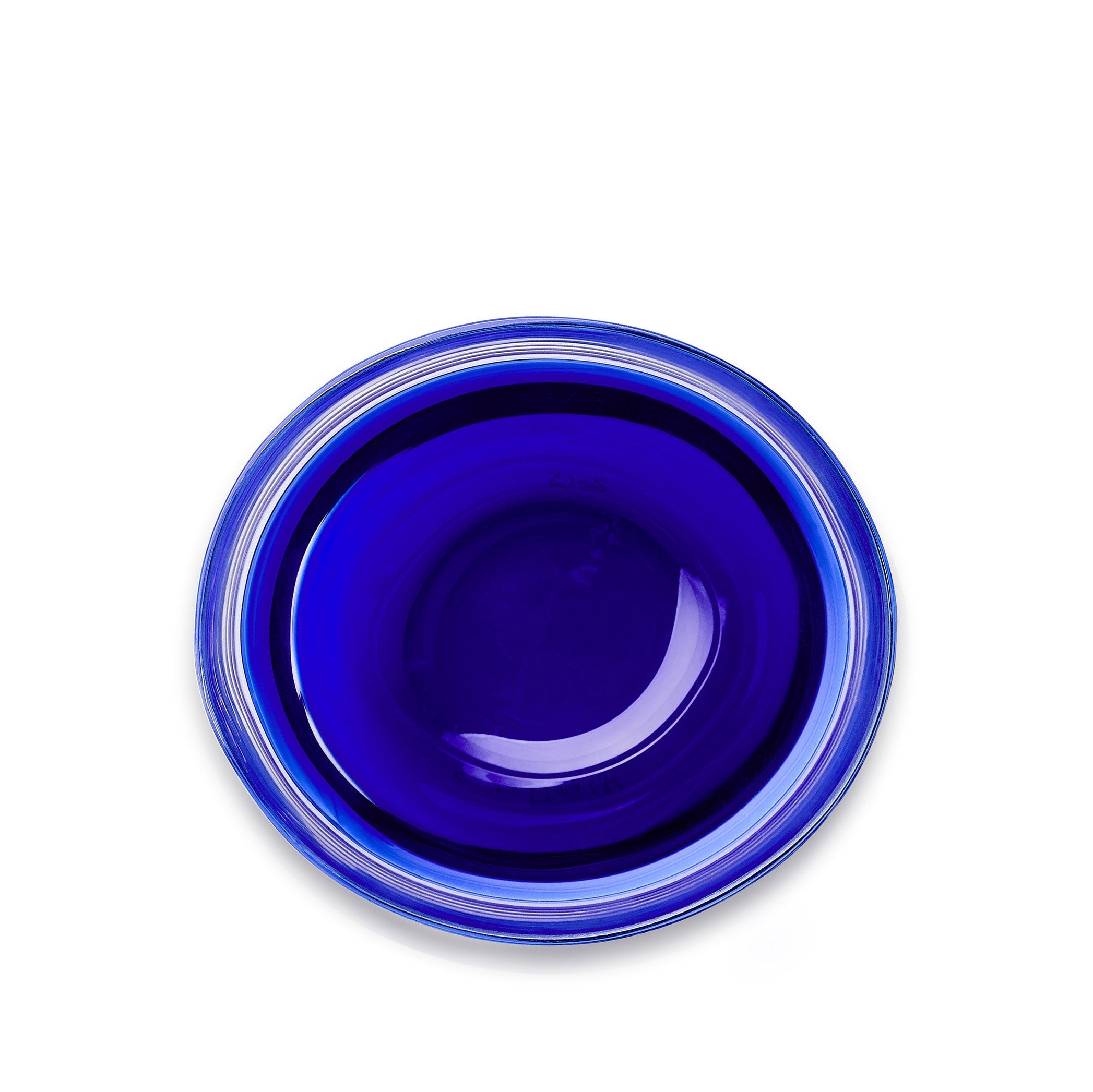 Set of Two Handblown Colour Block Glass Tumblers in Midnight Blue, 8.5cm