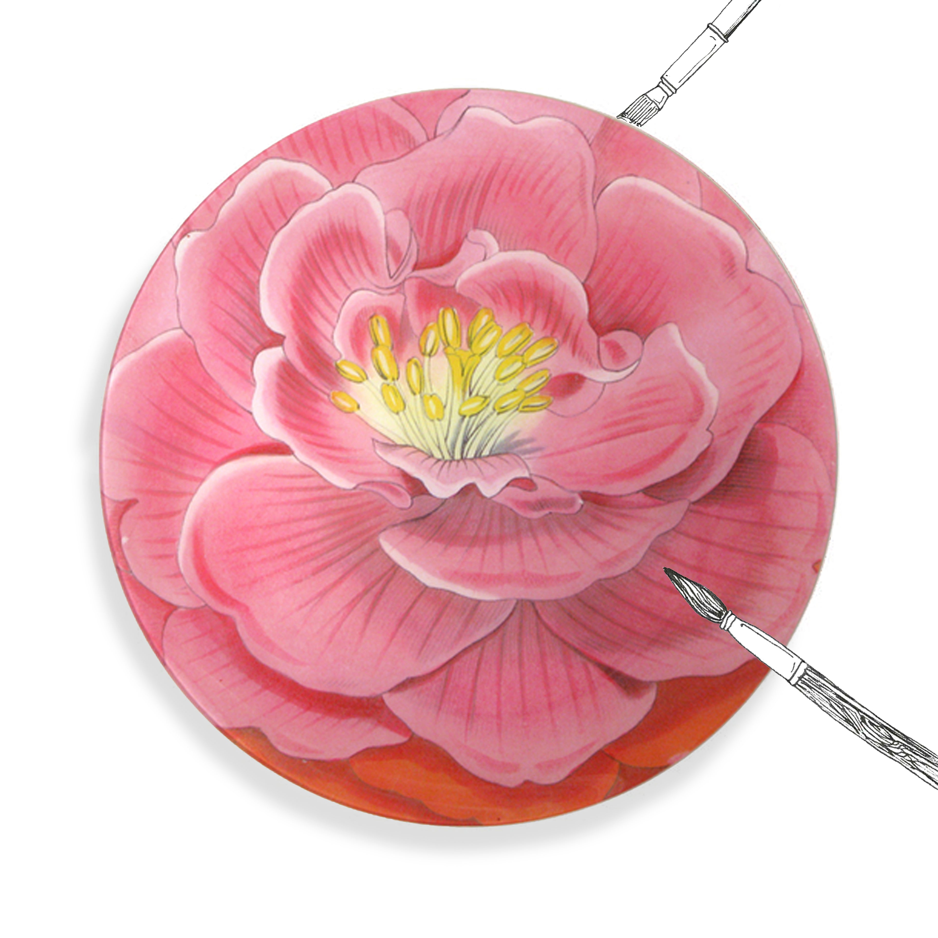 John Derian 'Camellia' Round Platter, 40cm