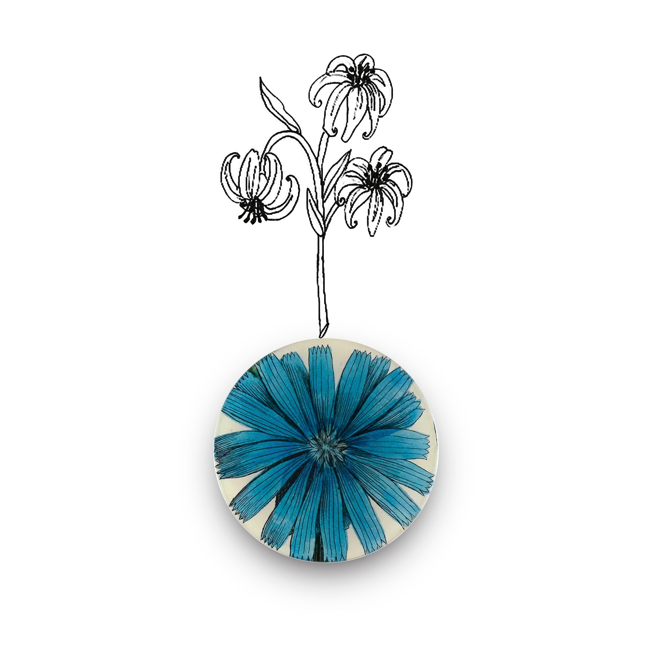 John Derian 'Chicory' Round Plate, 13cm