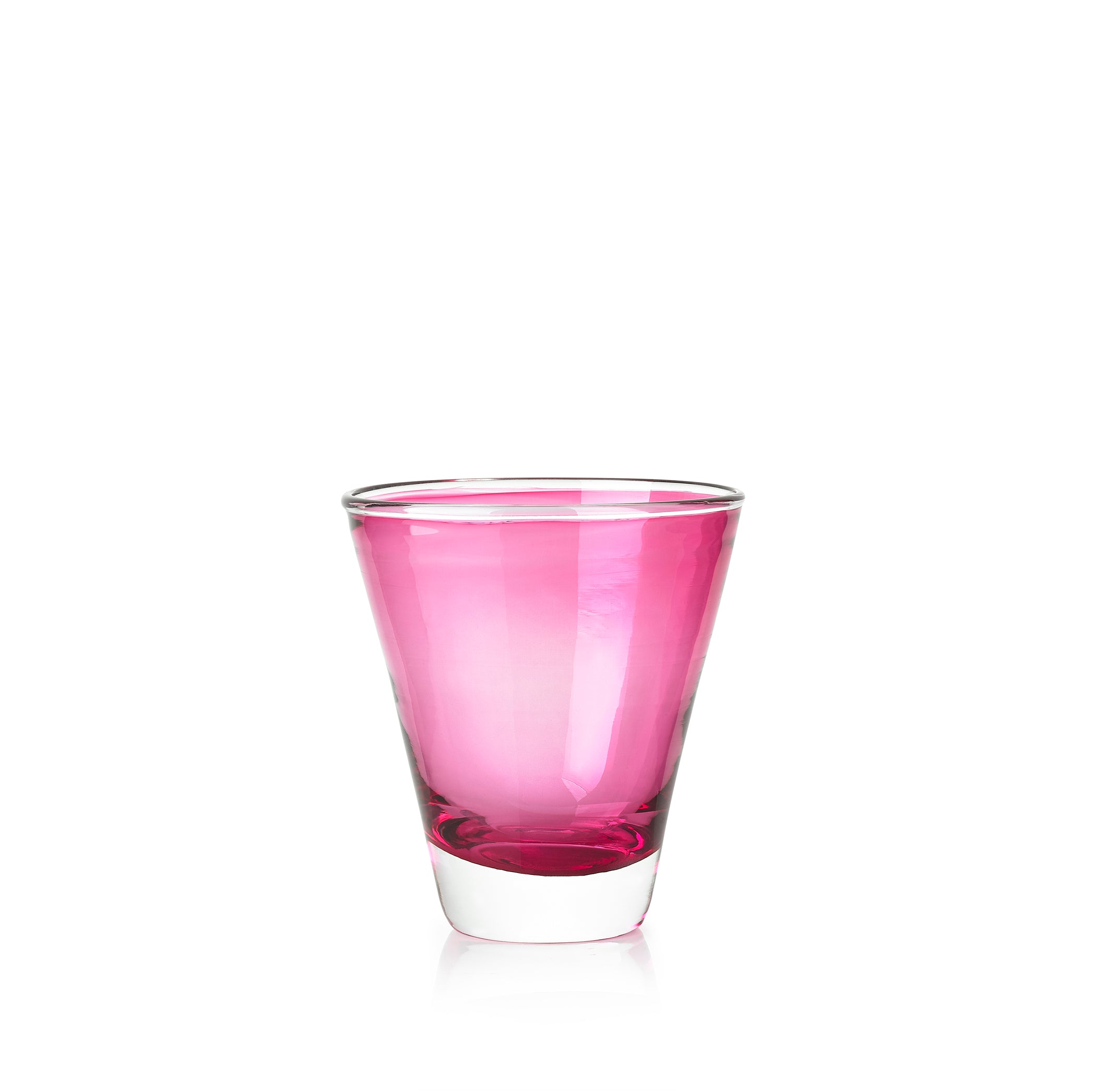 Handblown Glass 'Clair' Tumbler in Fuchsia Pink, 20cl