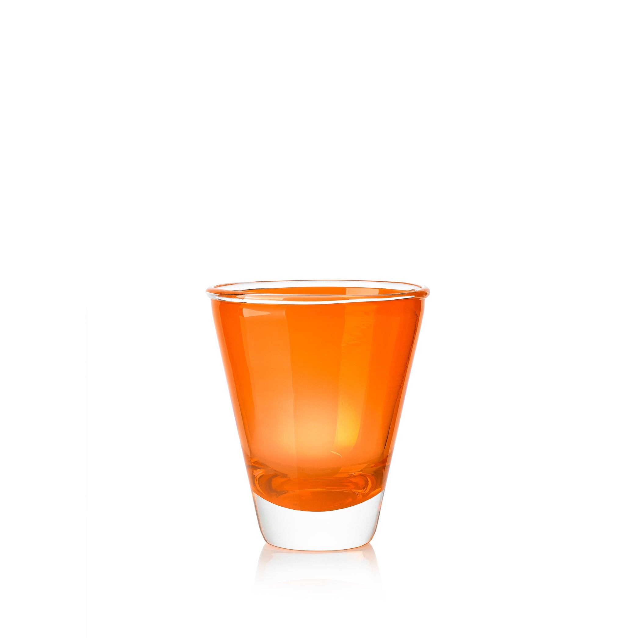 Handblown Glass 'Clair' Tumbler in Orange, 20cl