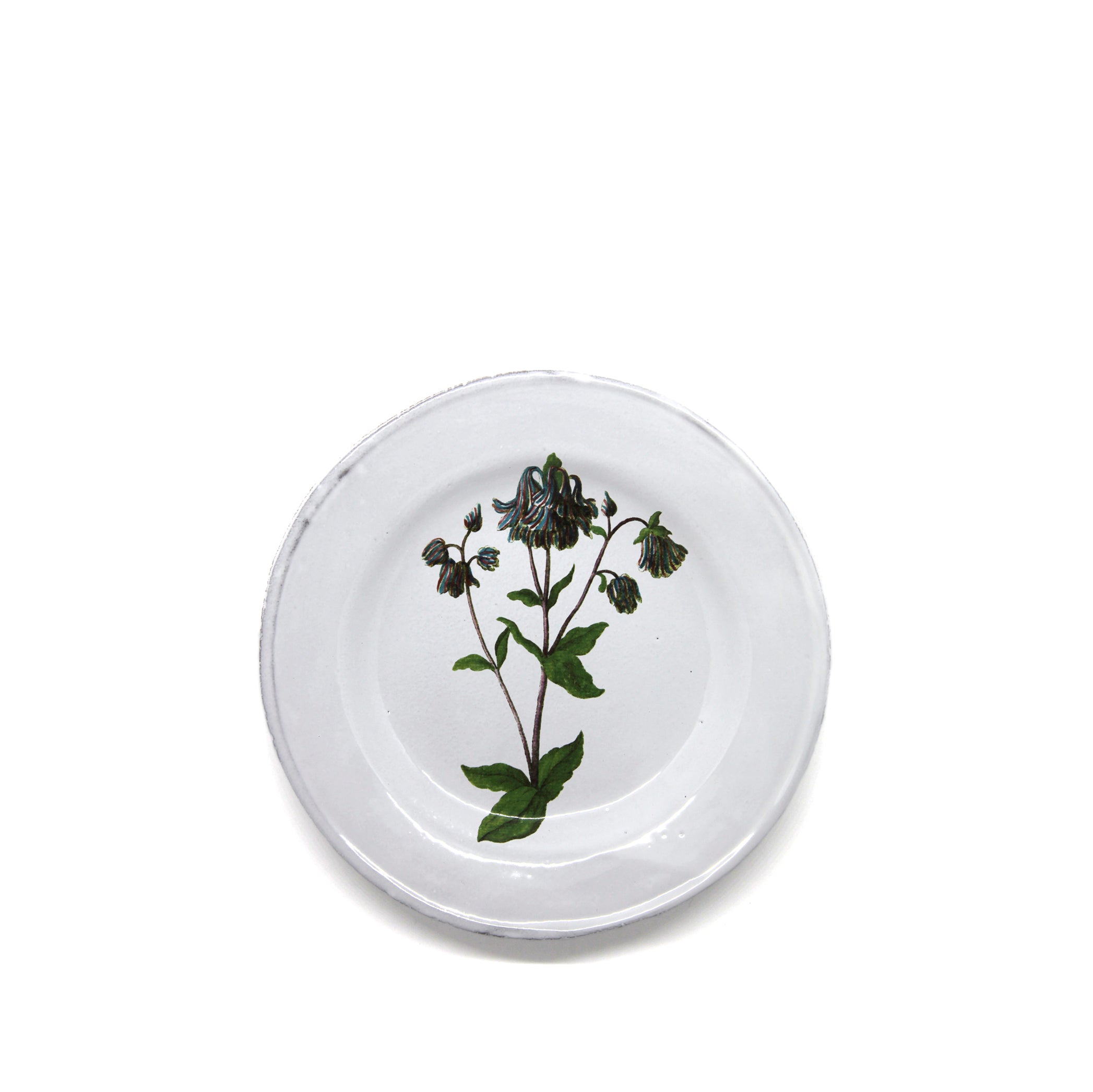 Columbine Flower Plate by Astier de Villatte, 22cm