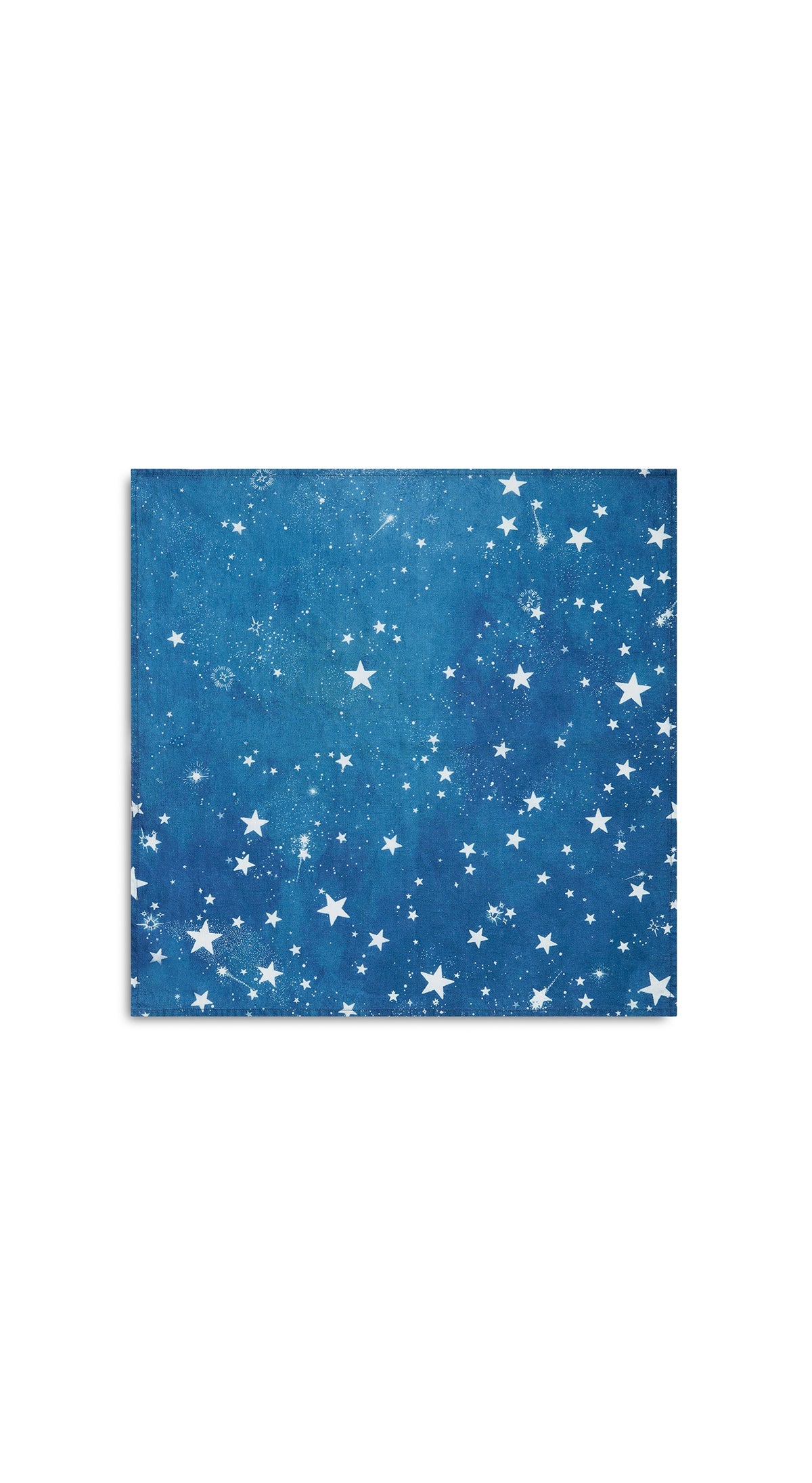 'Celestial Stars' Linen Napkin in Blue, 50x50cm
