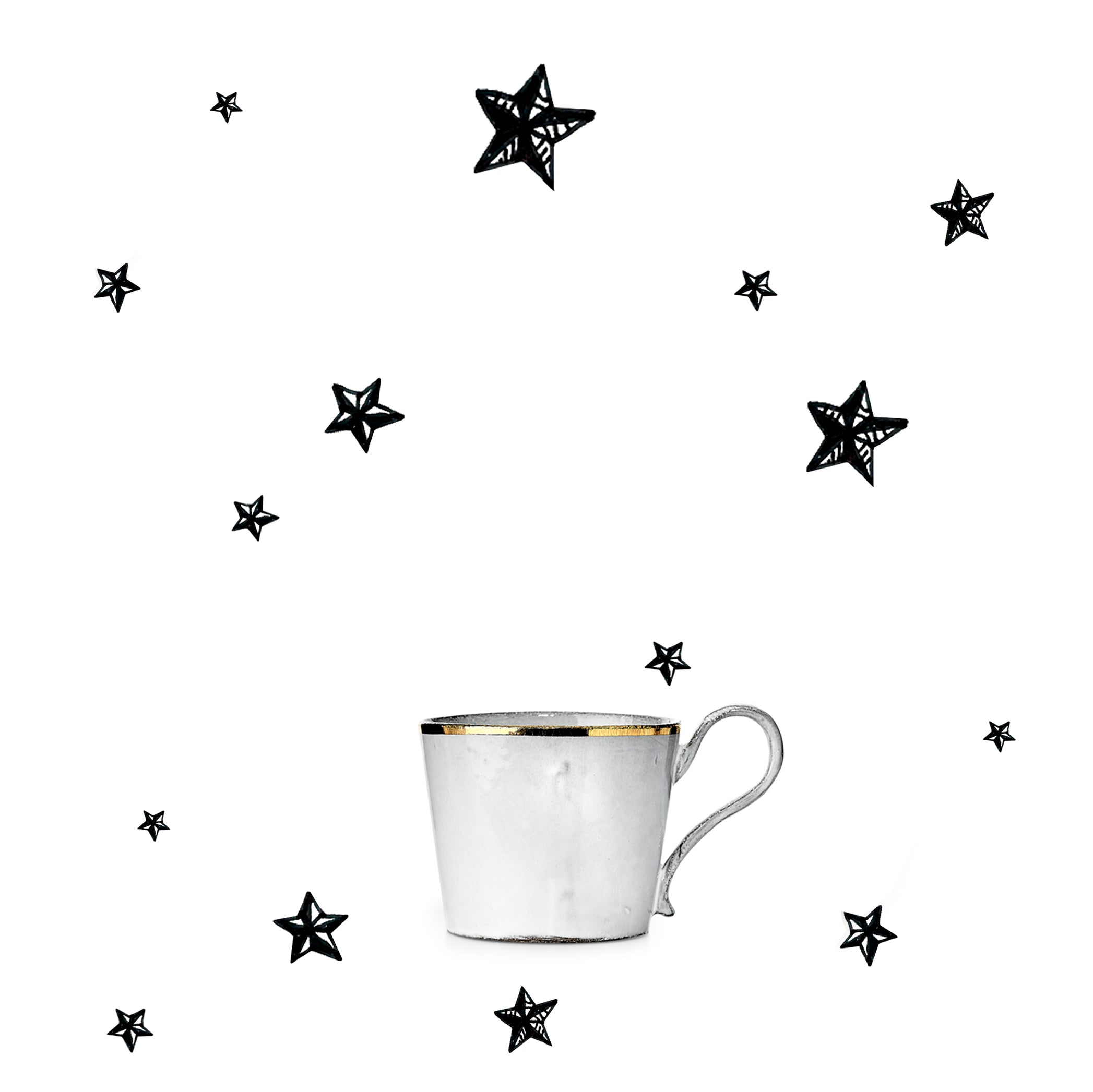 Crésus Large Tea Cup by Astier de Villatte, 8.5cm