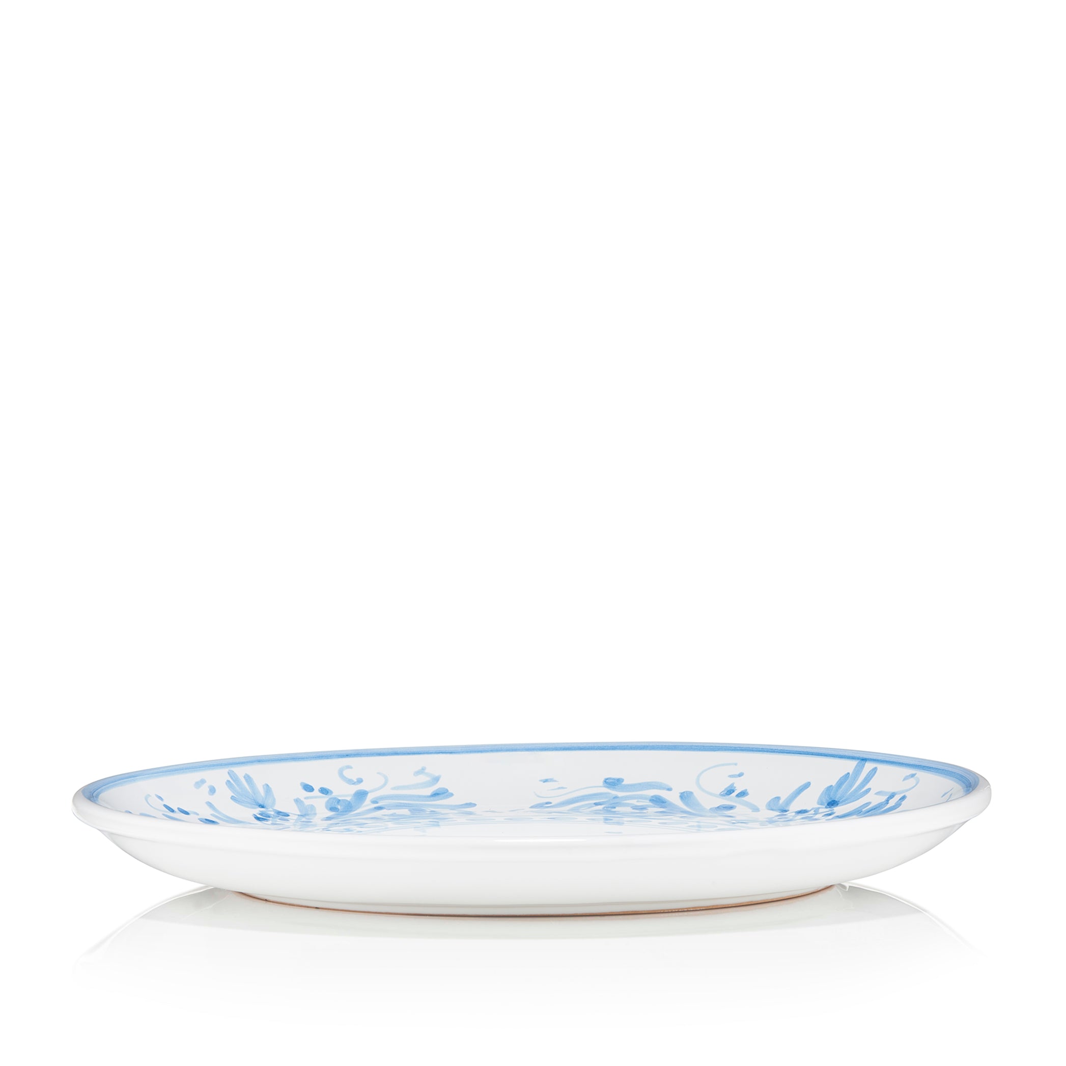 S&B Decorated Dinner Plate in White With Light Blue Pattern, 26cm