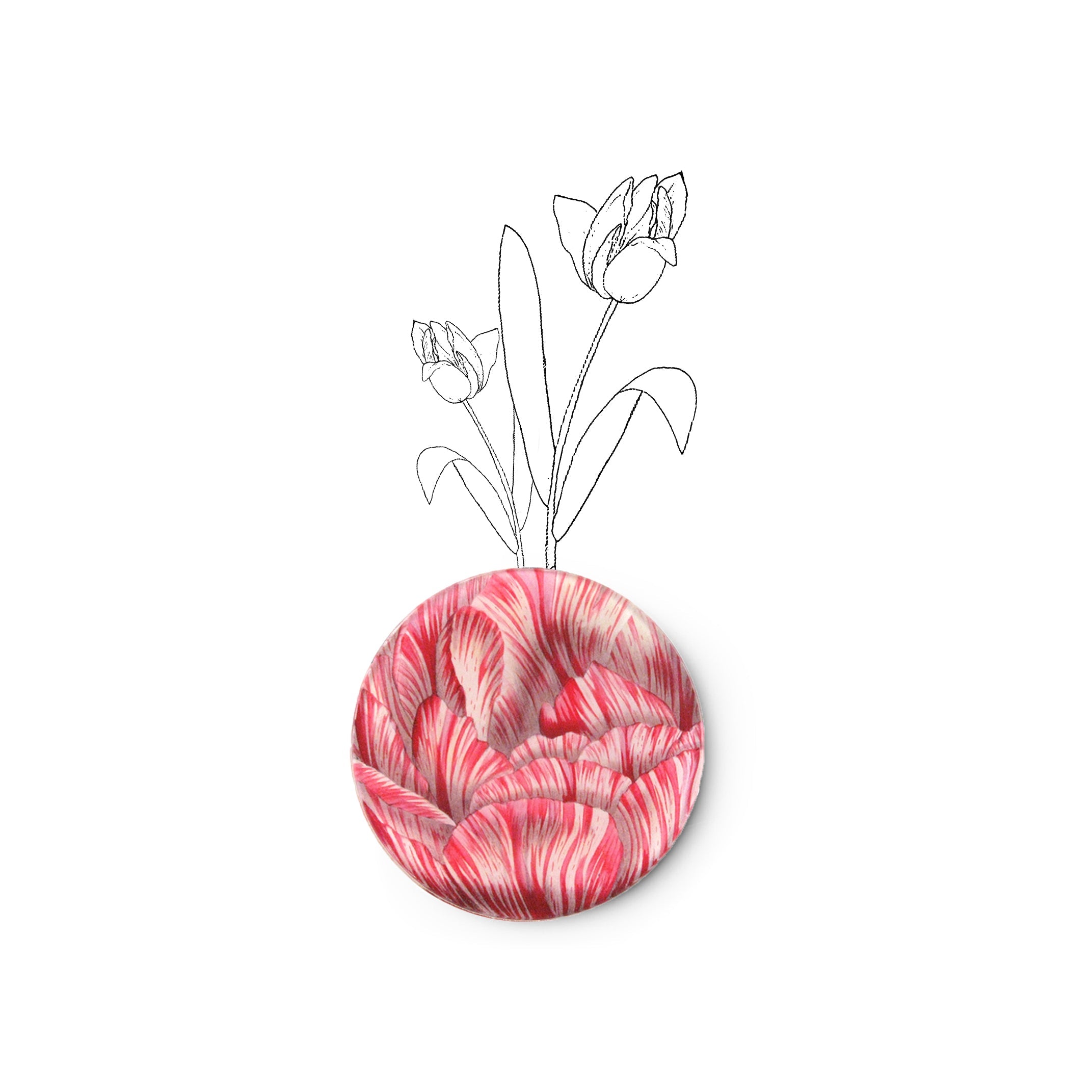 John Derian 'Double Tulip' Plate, 10cm