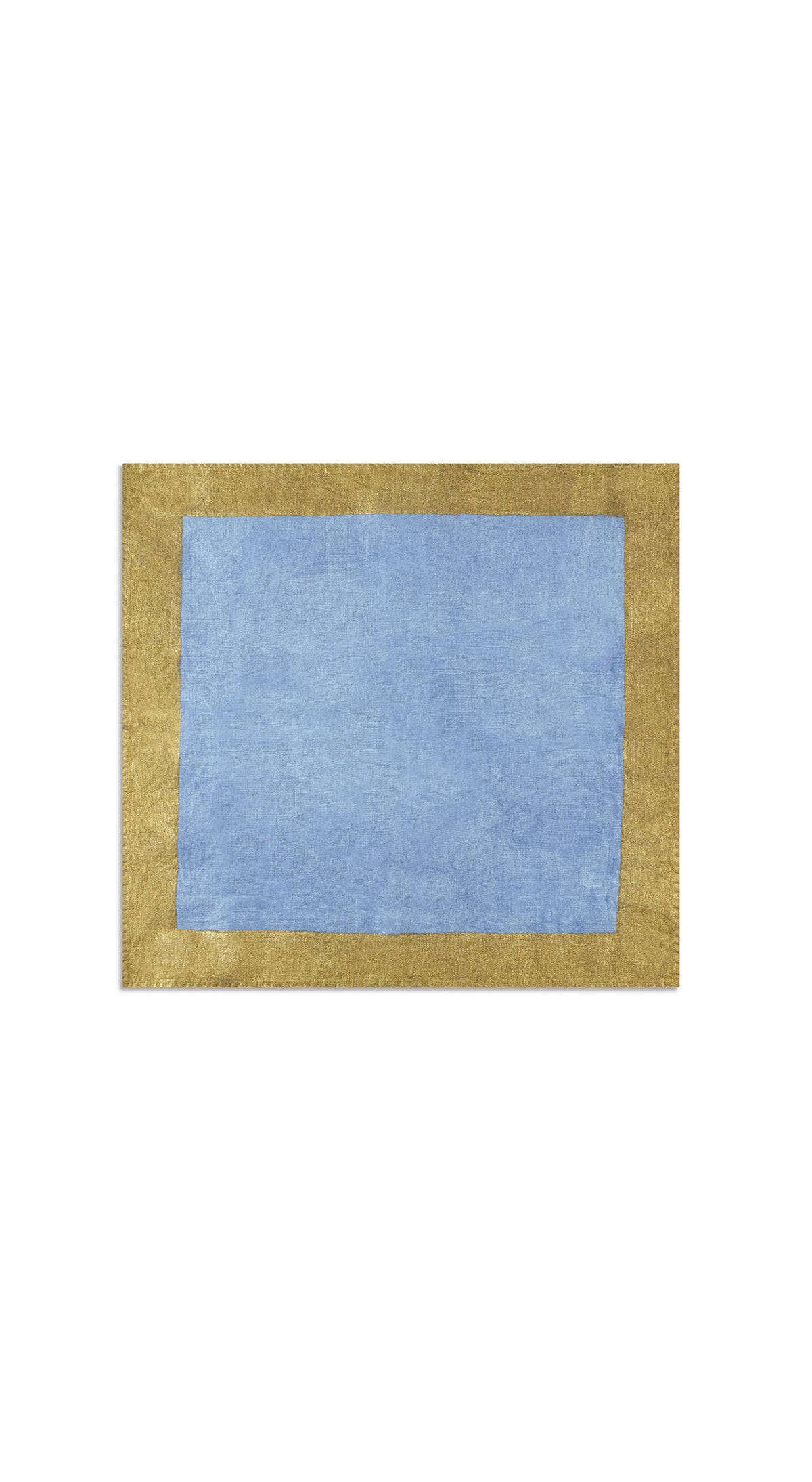 'Gold Edge' Linen Napkin in Pale Blue, 50x50cm