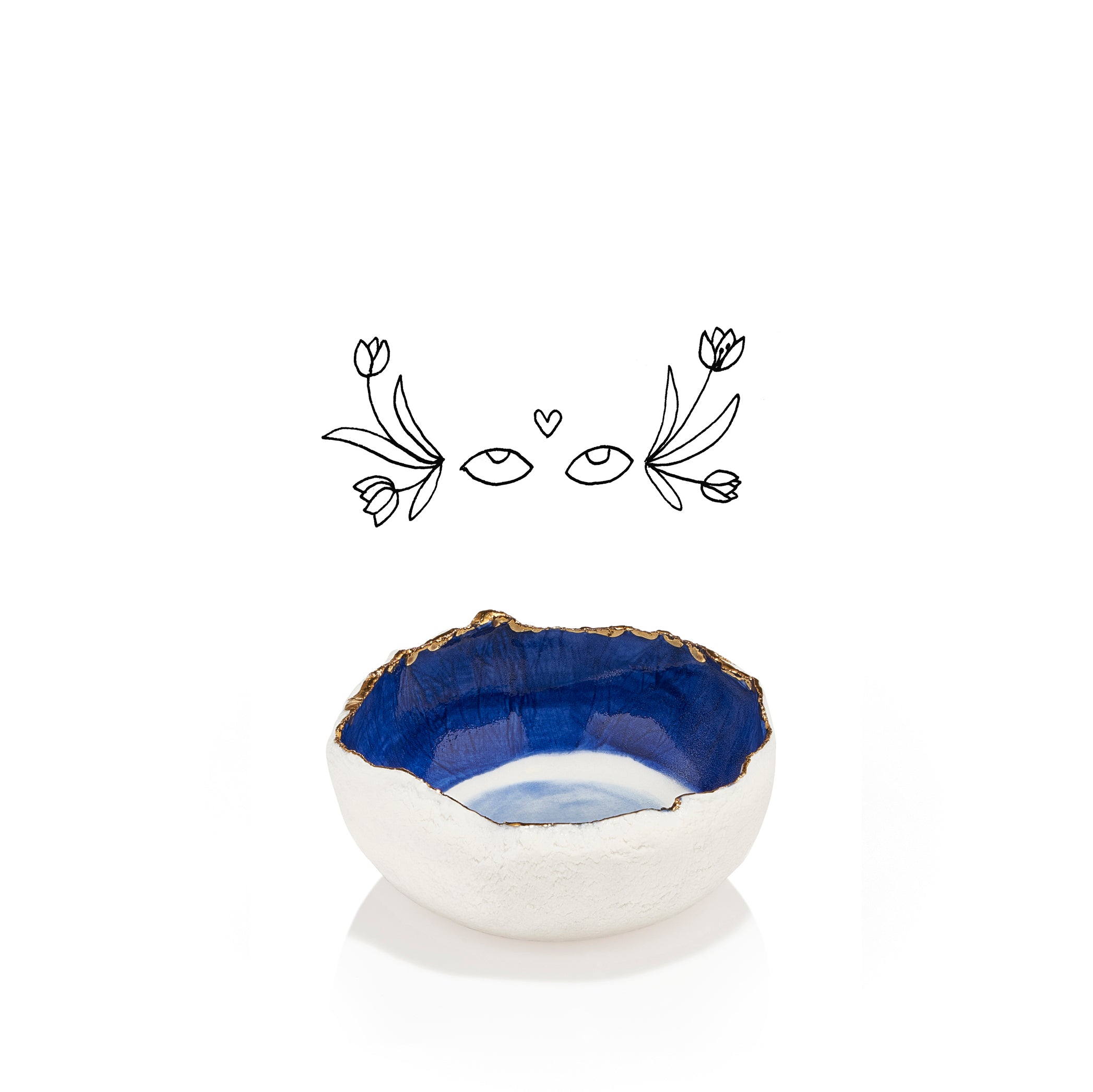 HB Jagged Bowl with Evil Eye, 7cm
