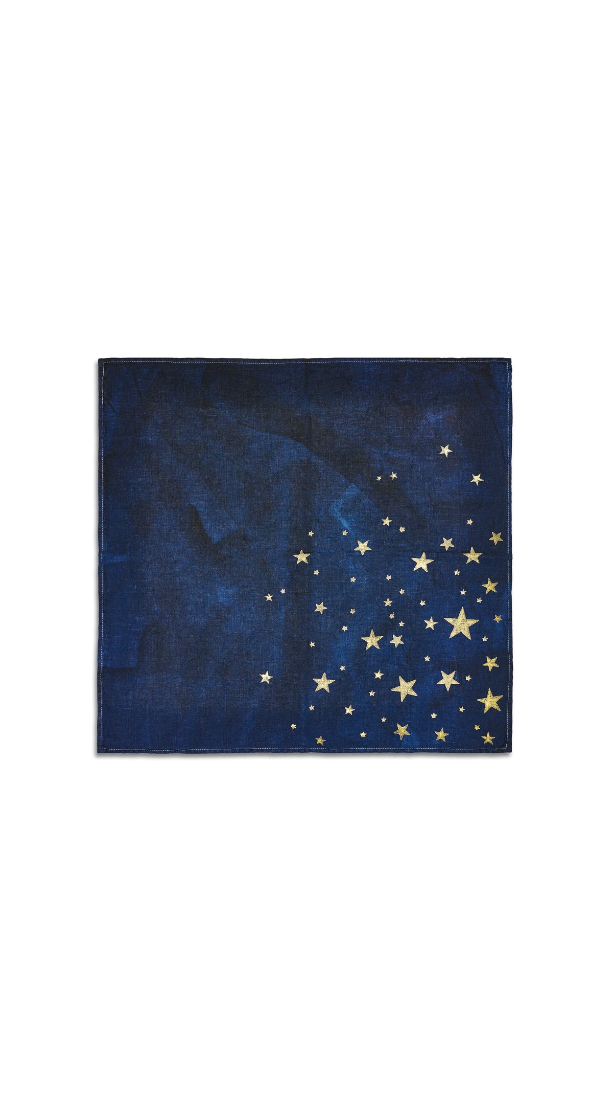 Falling Stars Linen Napkin in Ink Blue, 50x50cm
