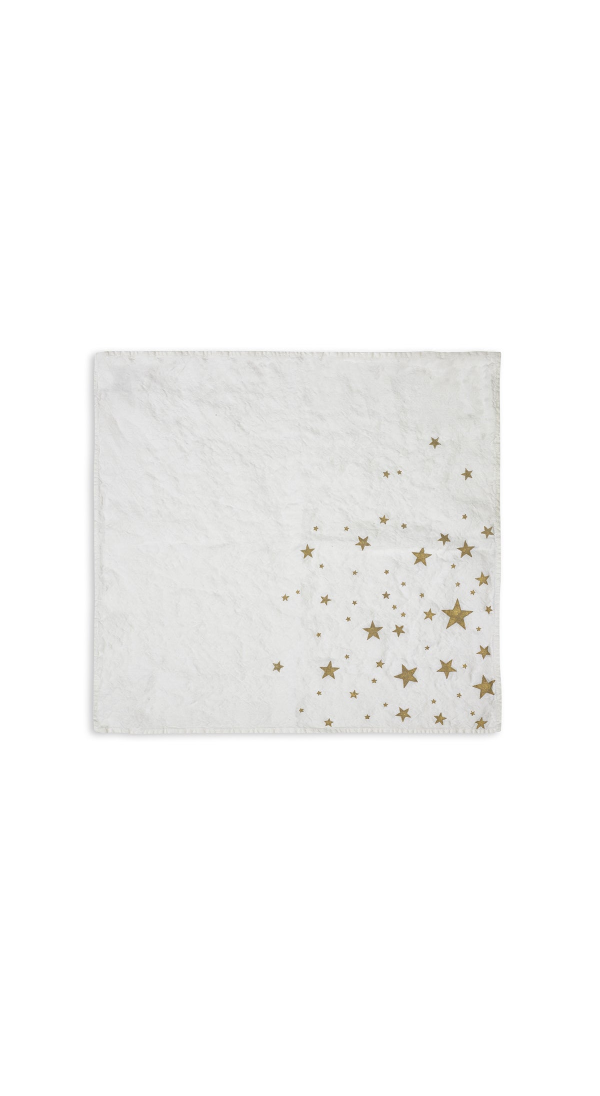 Falling Stars Linen Napkin in White, 50x50cm