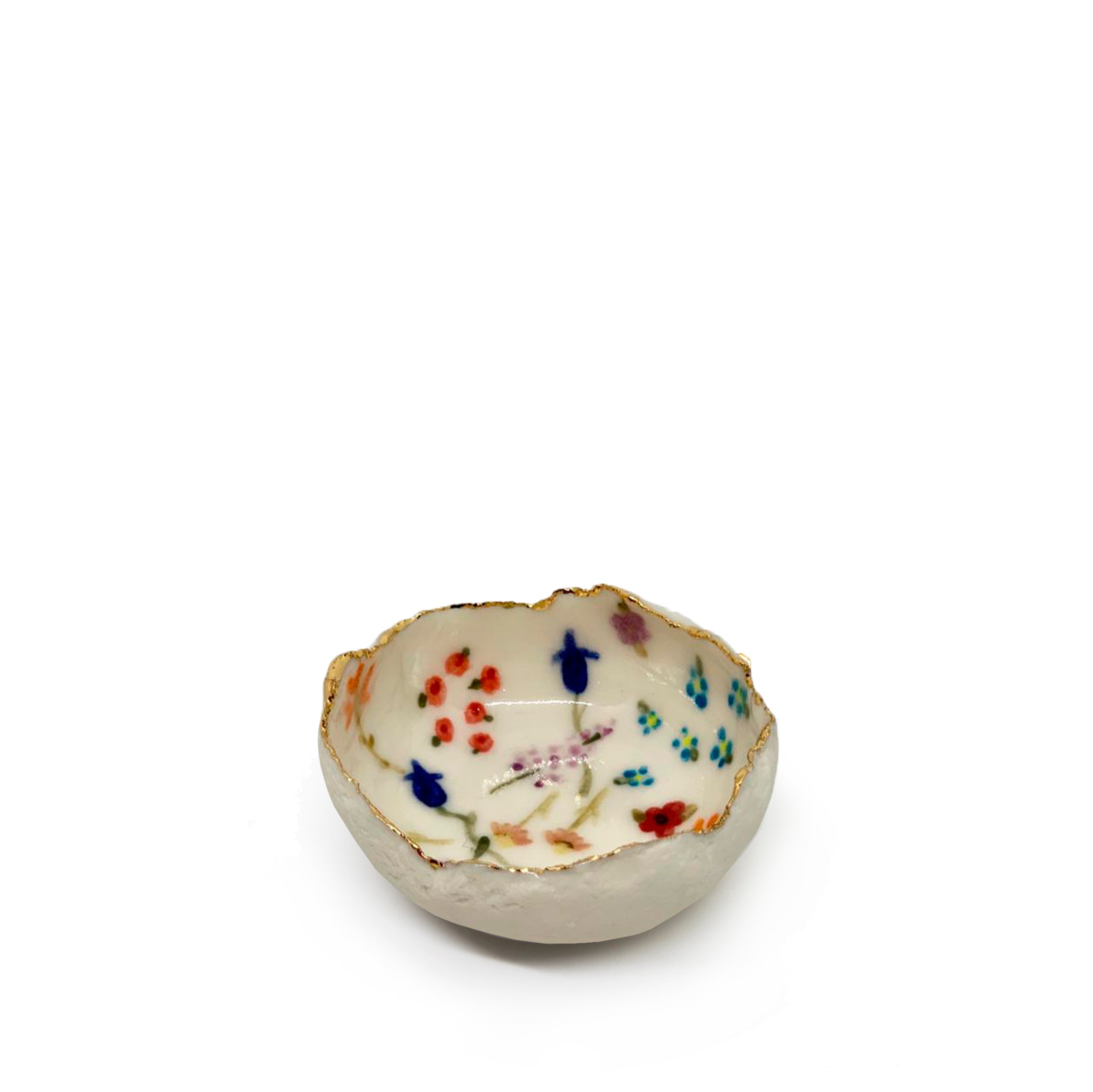 HB Jagged Bowl with Hand Painted Florals, 7cm