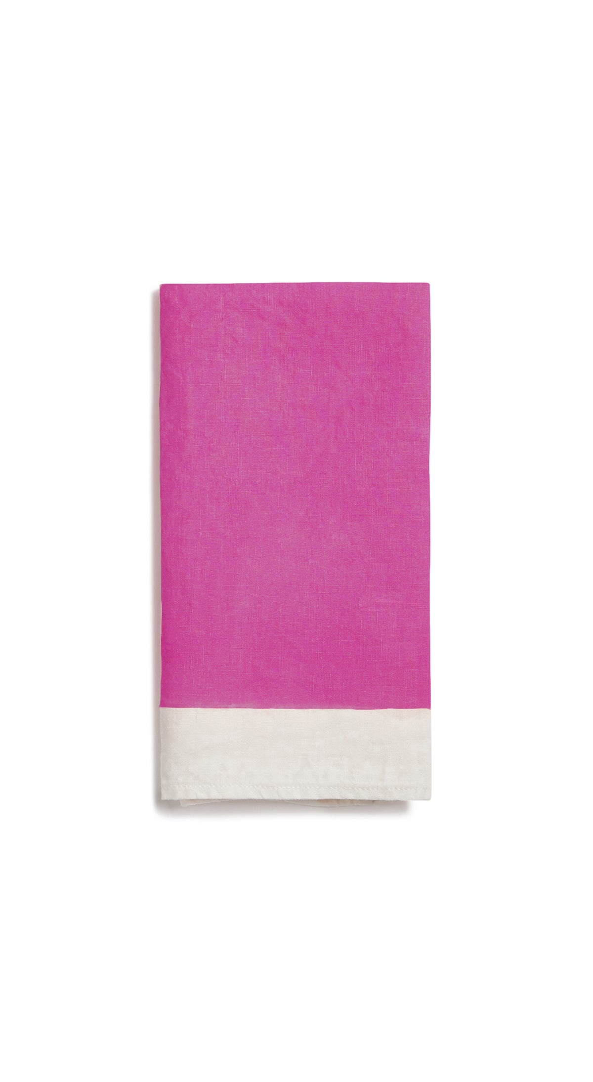 'Full Field' Linen Napkin in Fuchsia Pink, 50x50cm