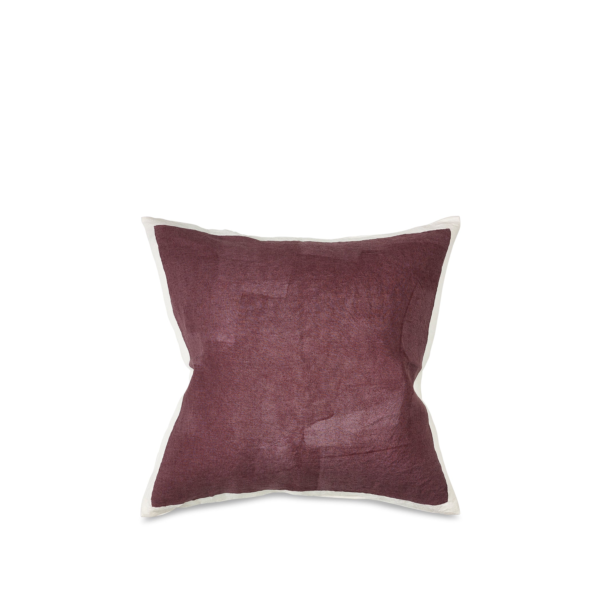 Hand Painted Linen Cushion in Grape, 50cm x 50cm