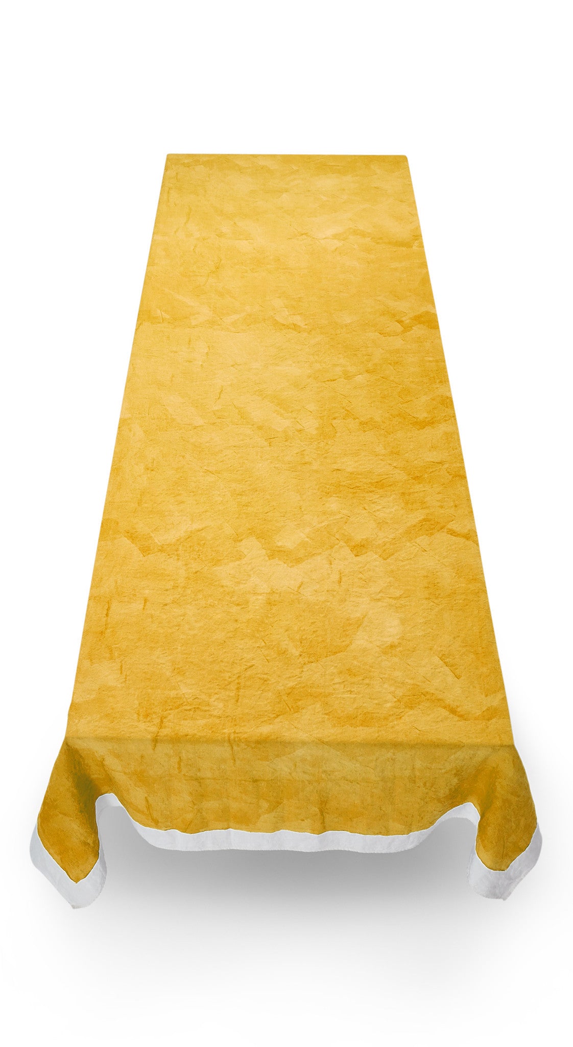 Full Field Linen Tablecloth in Lemon Yellow