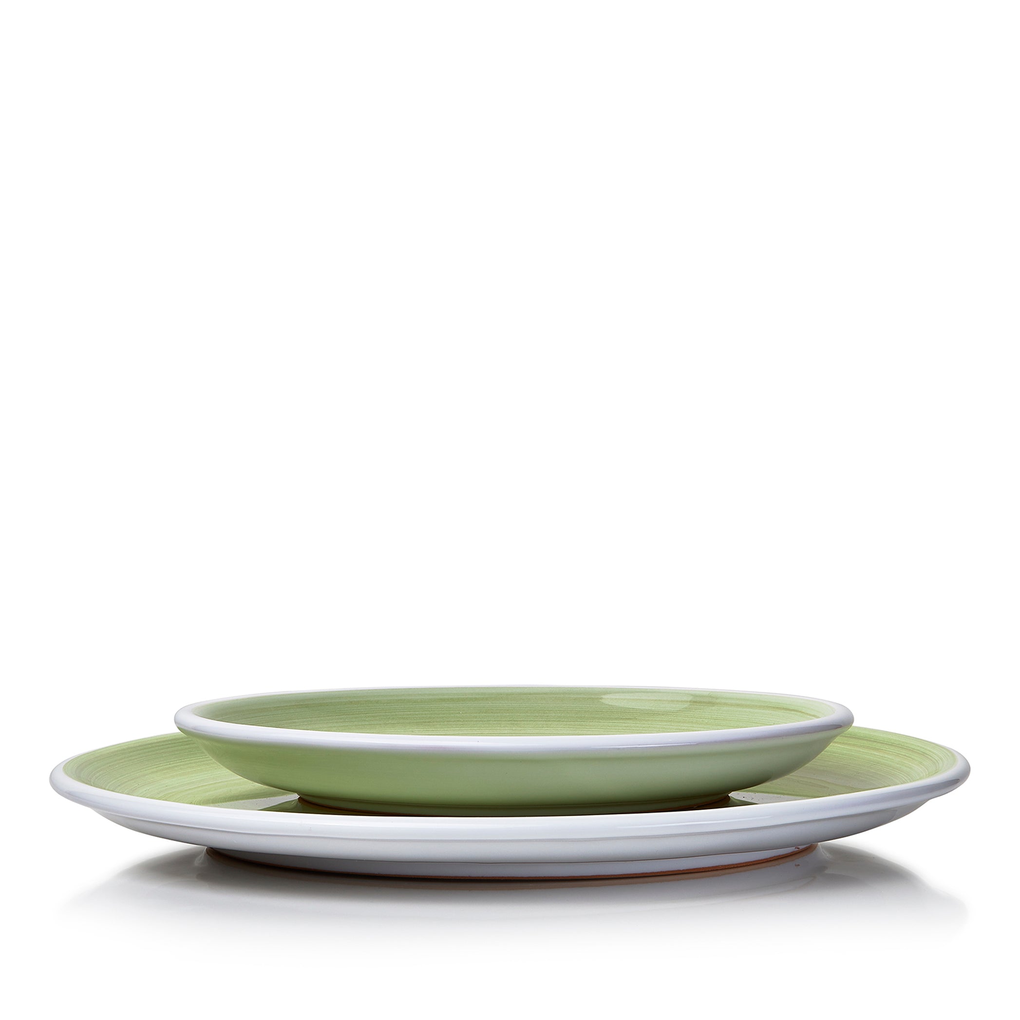 S&B 'Brushed' Ceramic Dinner Plate in Season Green, 28cm