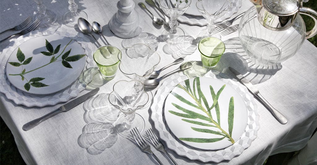 Genista Leaf Plate by Astier de Villatte, 24cm