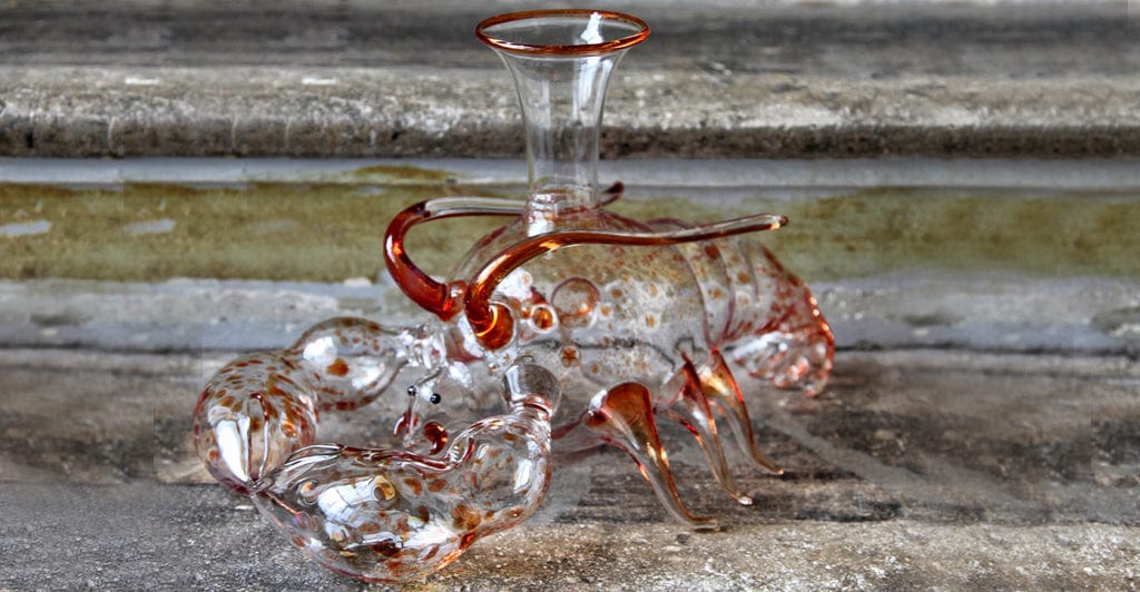 Handblown Glass Lobster Decanter, 21cm x 36cm