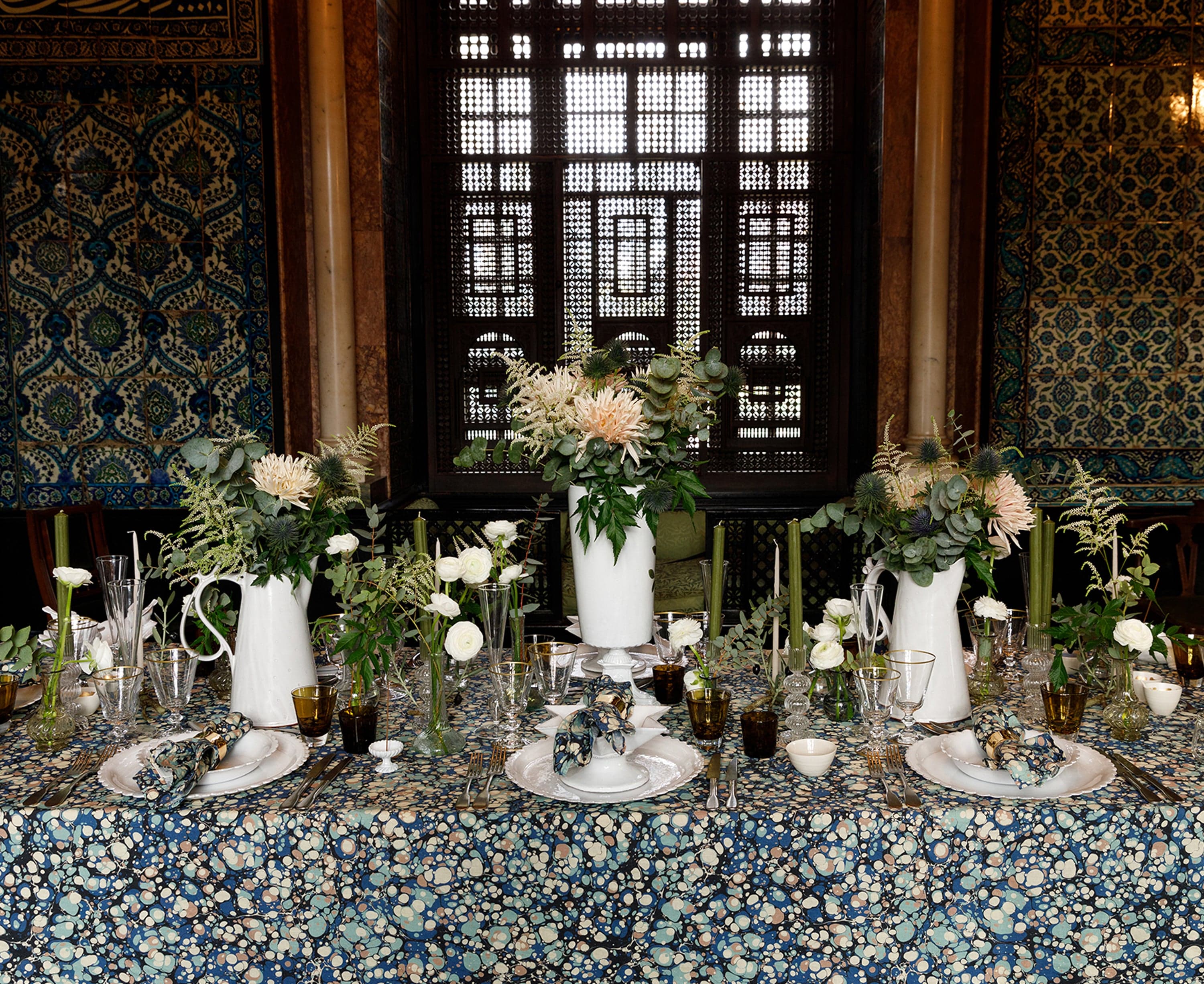 Pair of Balustre Candlesticks By Astier de Villatte, 49cm