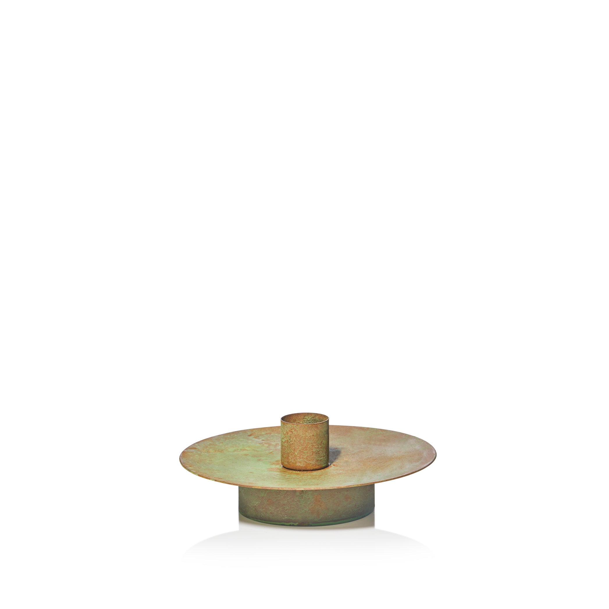 Iron Candle Holder in Brass Colour, S
