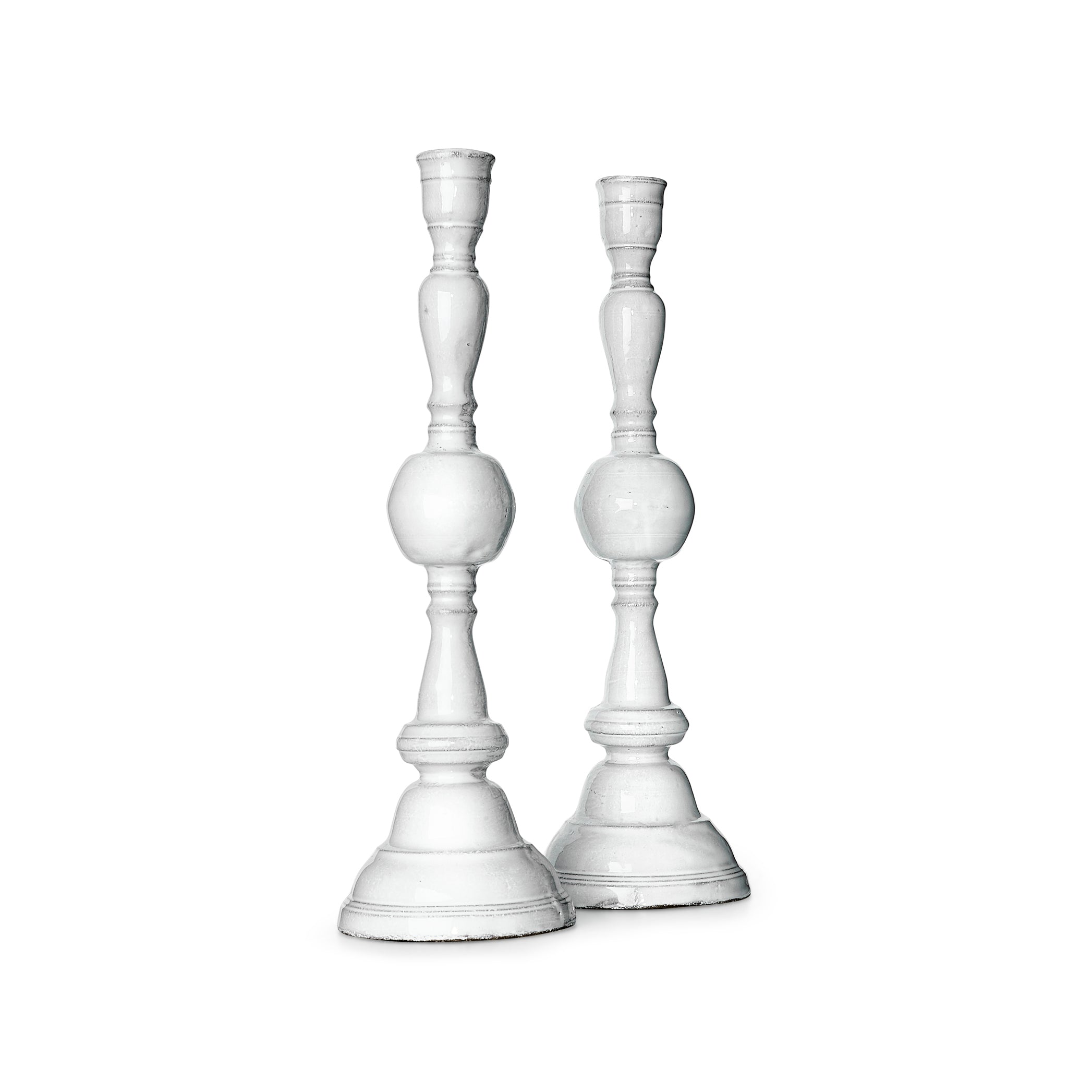 Pair of Istanbul Candlesticks by Astier de Villatte, 40cm