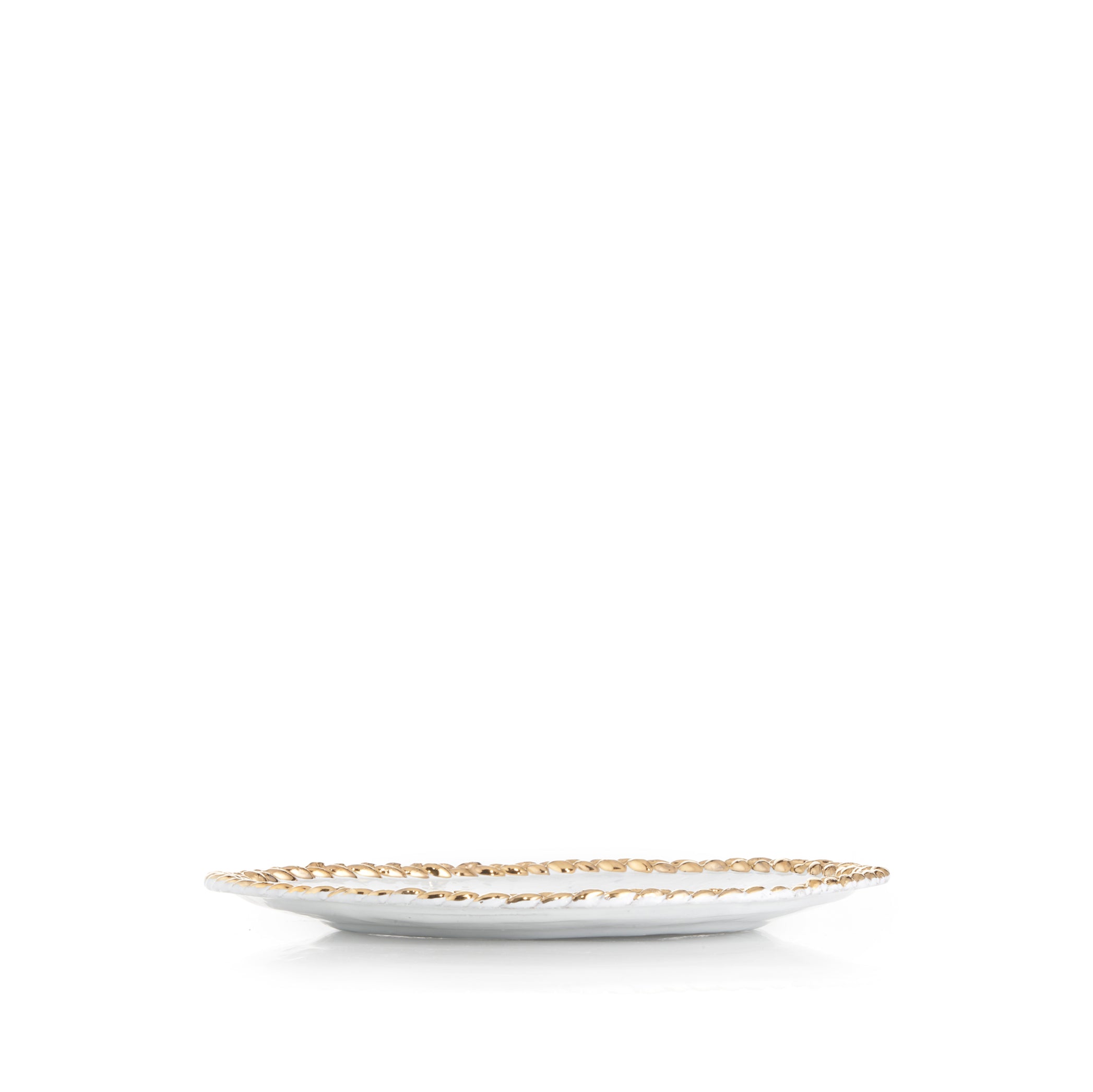 Joséphine Dessert Plate with Gold Rim by Astier de Villatte, 20cm