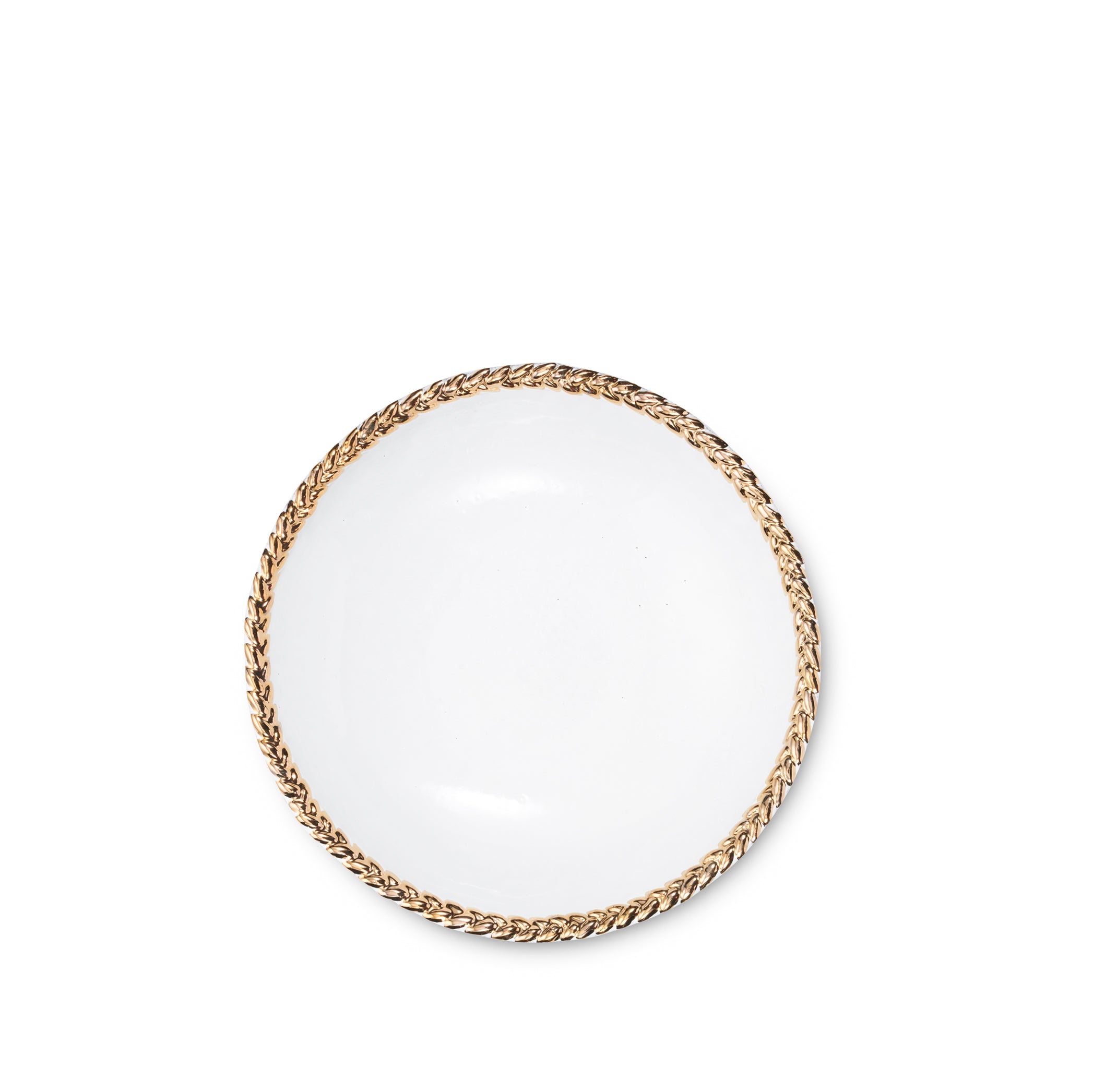 Joséphine Soup Plate with Gold Rim by Astier de Villatte, 14.5cm