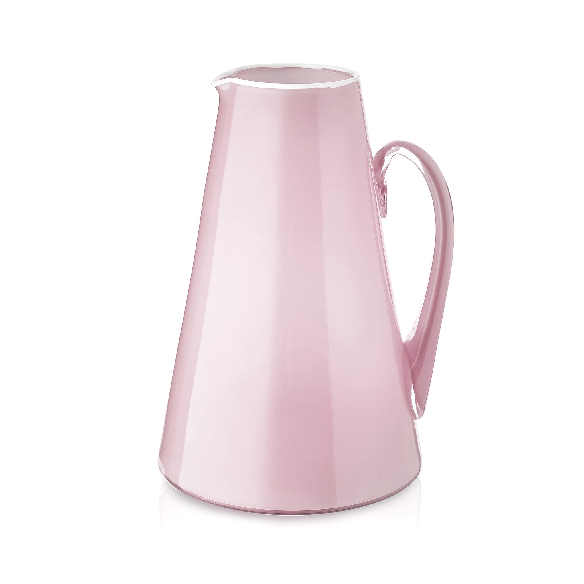 Handblown Glass Bumba Jug in Rose Pink, 3lt