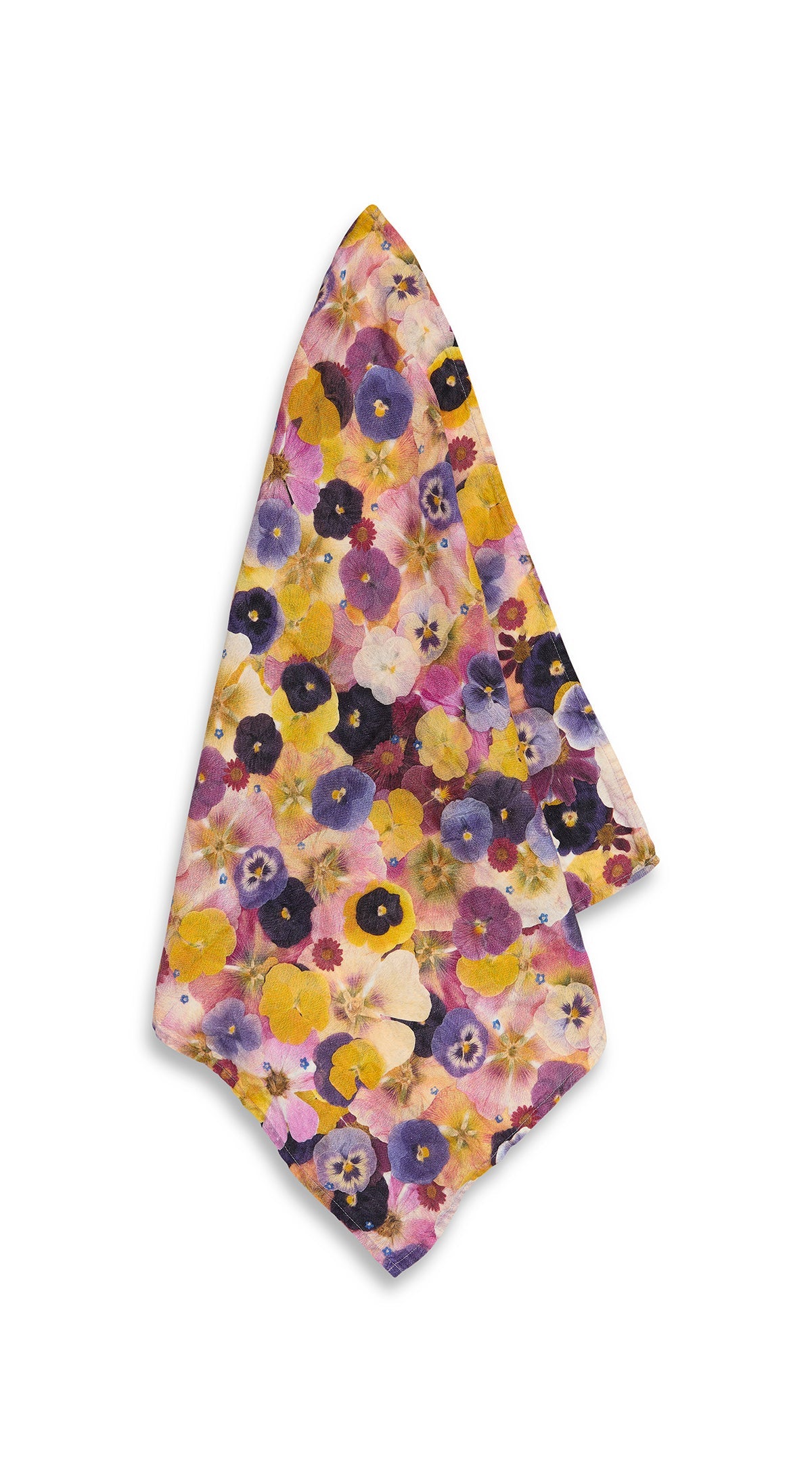 'Le Marché aux Fleurs' Linen Napkin in Multicolours, 50x50cm