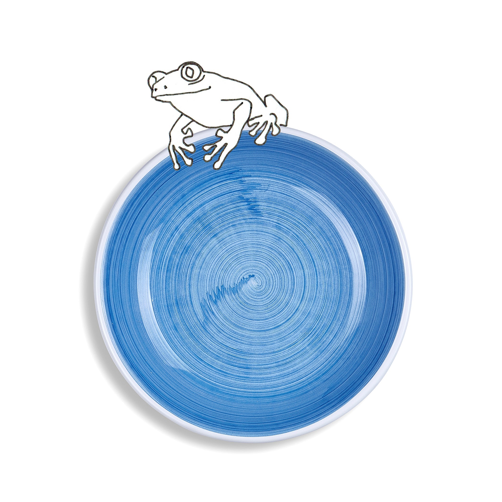 S&B 'Brushed' Ceramic Pasta Bowl in Light Blue, 22cm