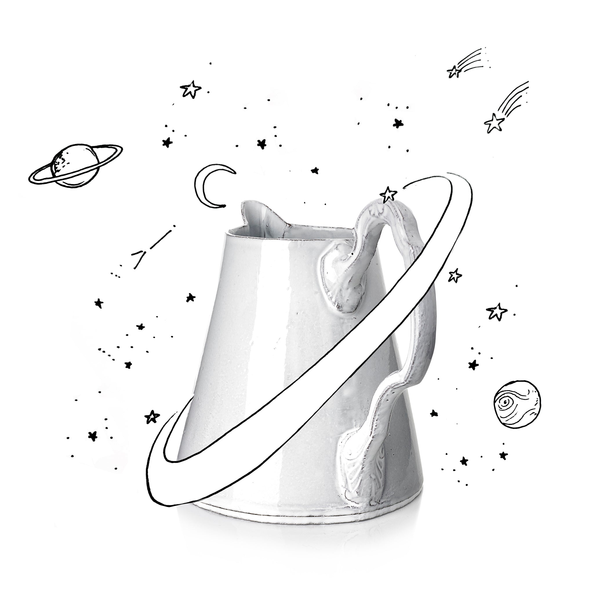 Louis XV Pitcher, Medium by Astier de Villatte, 19cm