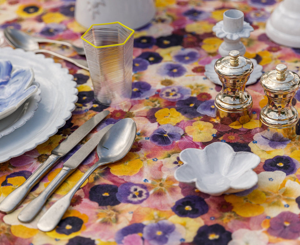 'Le Marché aux Fleurs' Linen Napkin in Multicolours, 50x50cm