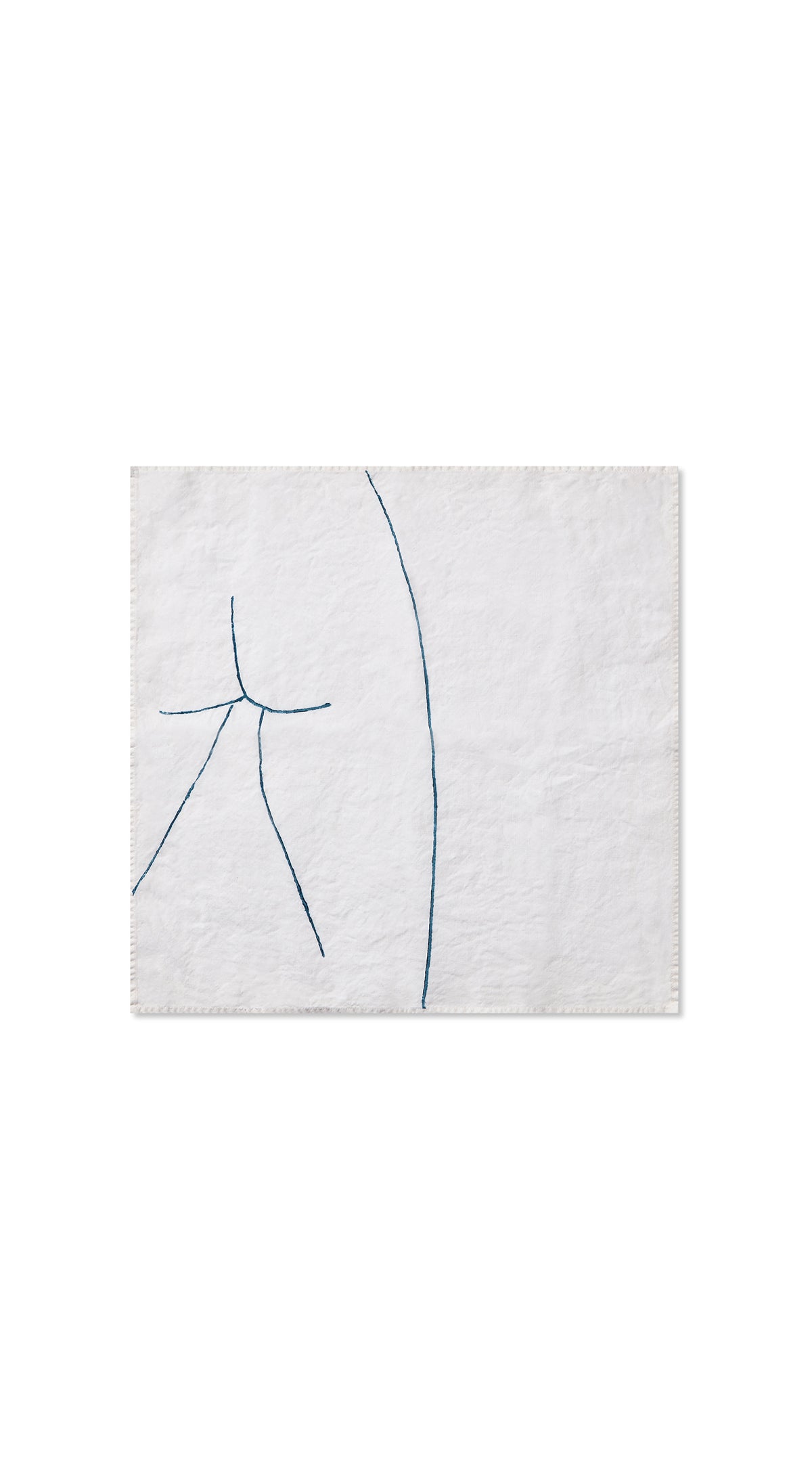 Nude Linen Napkin "Male" in Midnight Blue, 50x50cm
