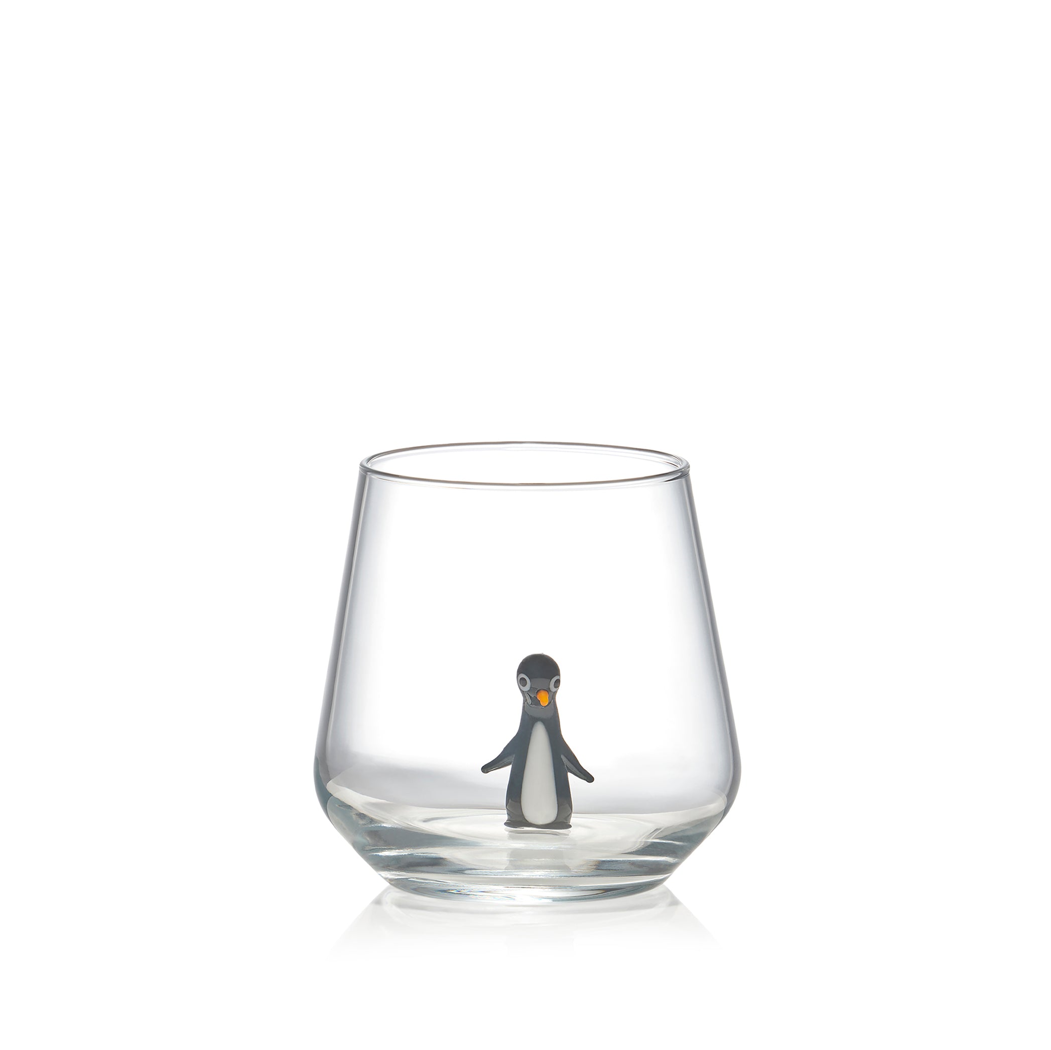Handblown Murano Penguin Glass