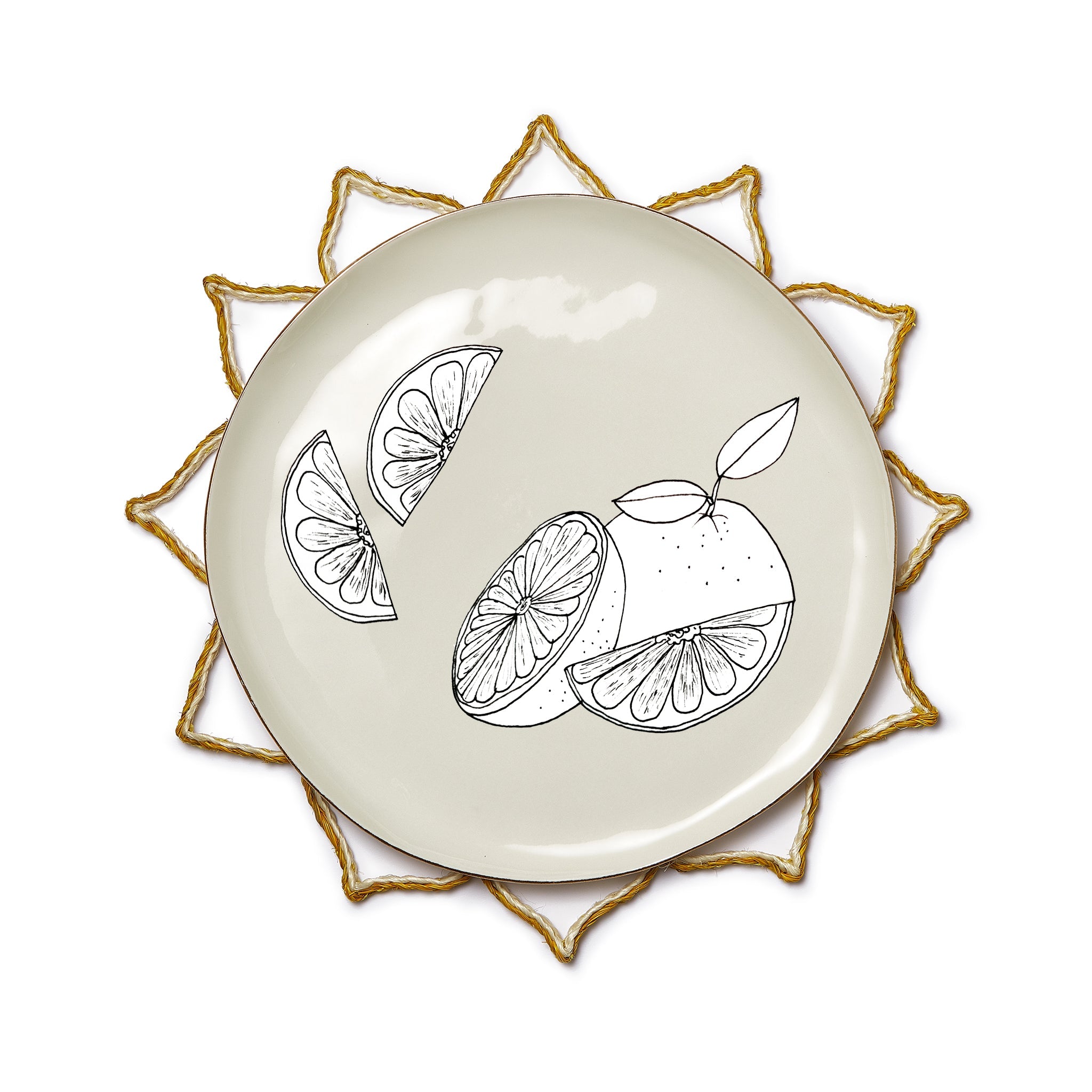 'Petal' Placemat in Mustard, 36cm