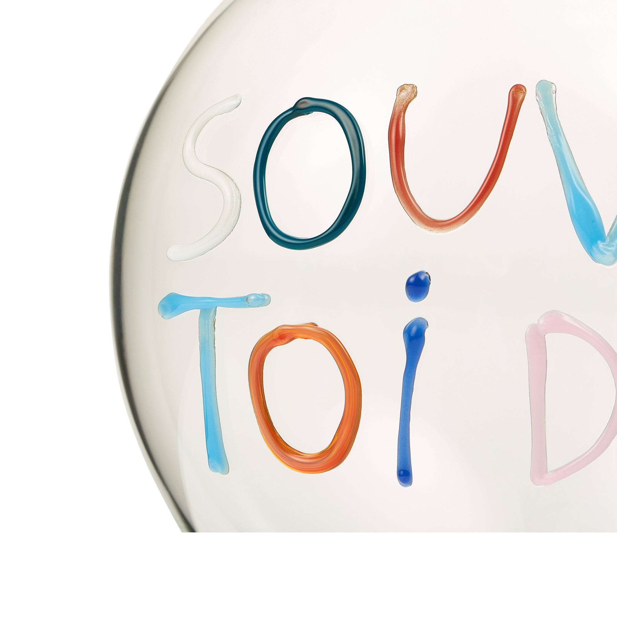 Handblown Glass Souviens Toi De Vivre Carafe