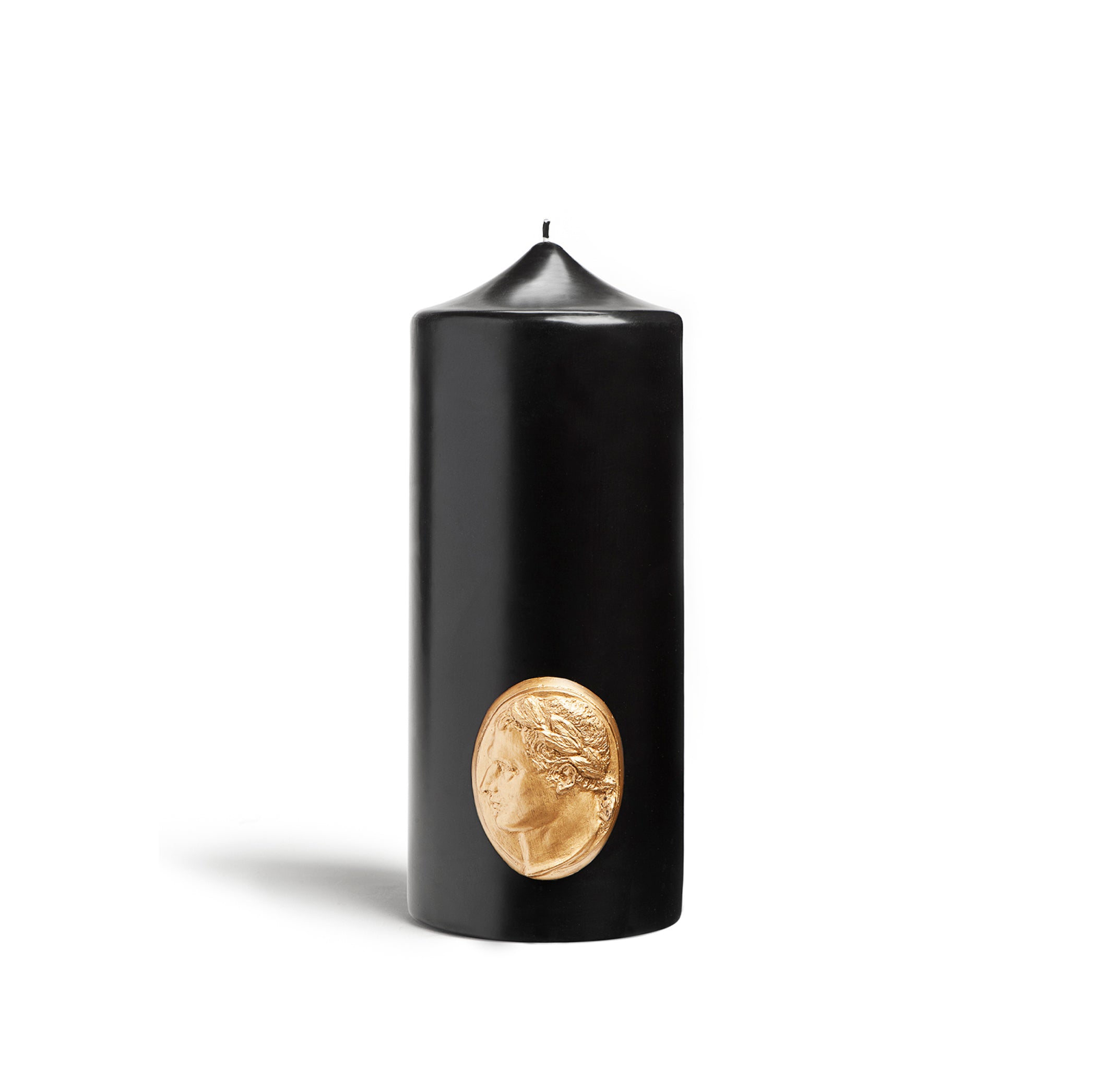 'Napoleon' Imperial Cameo Pillar Candle in Black, 25cm by Trudon